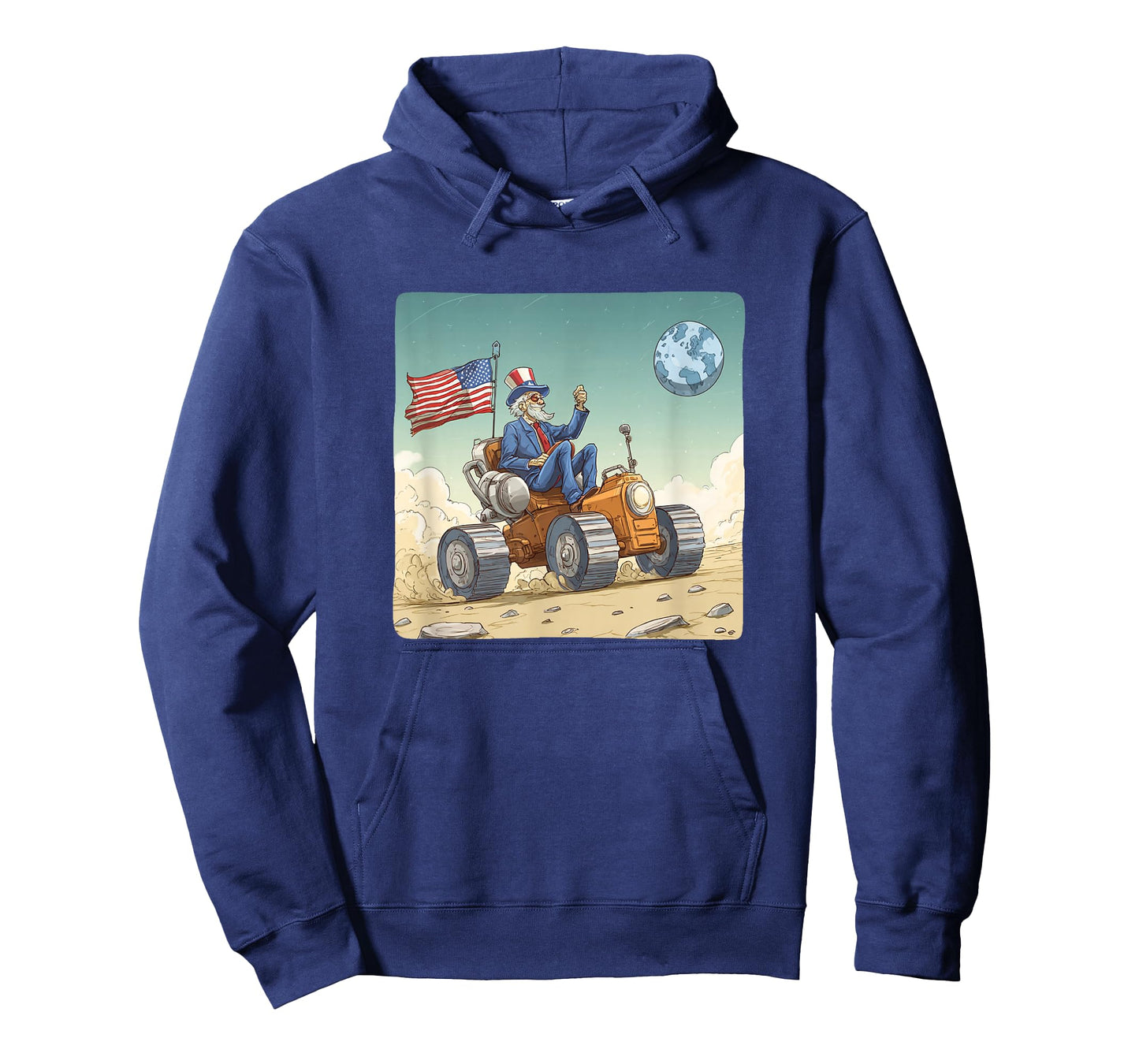 Great Moon Vehicle in Space with Patriotic President T-Shirt