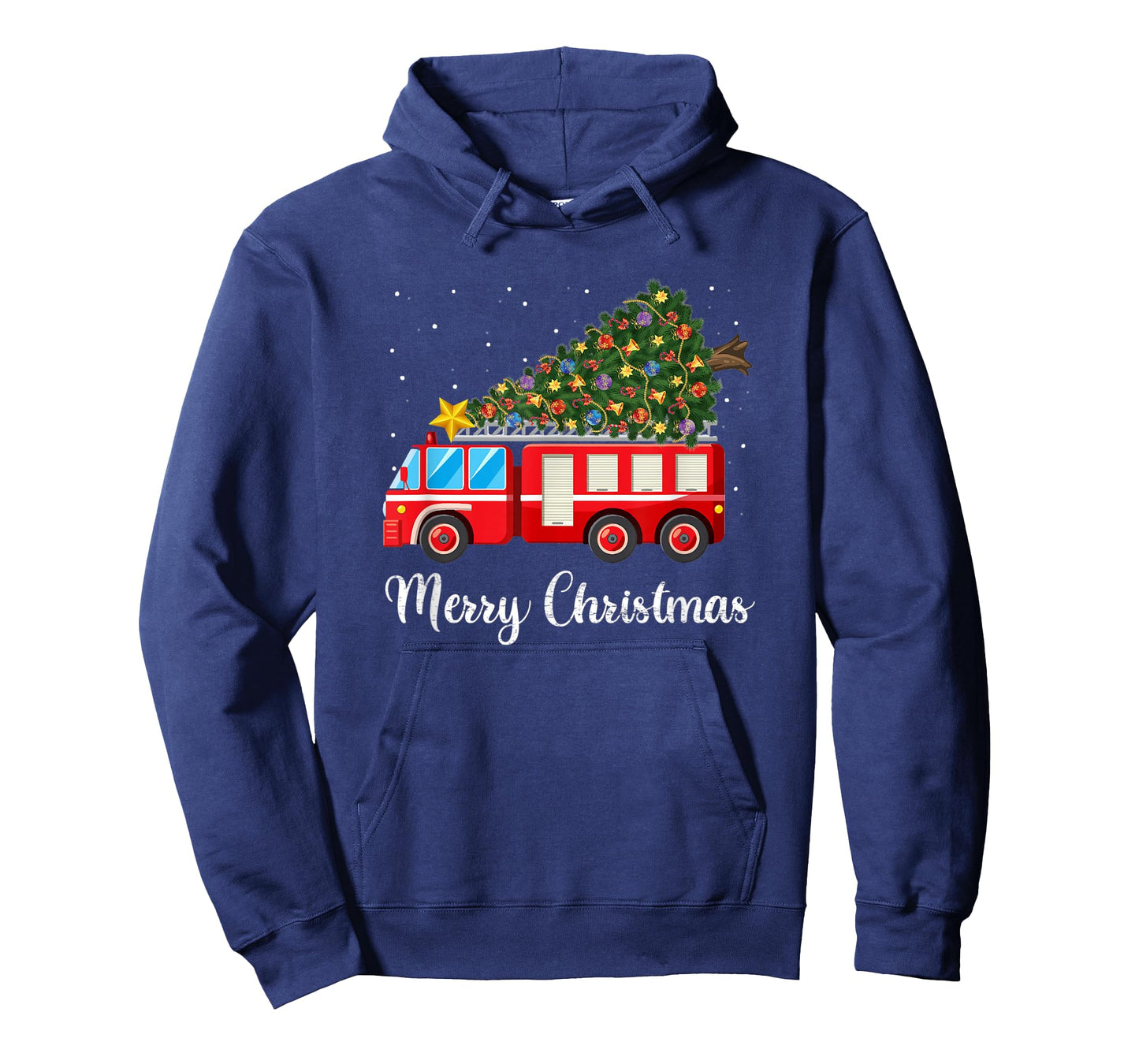 Firefighter Fire Truck Christmas Tree Fire Truck Xmas Gift T-Shirt