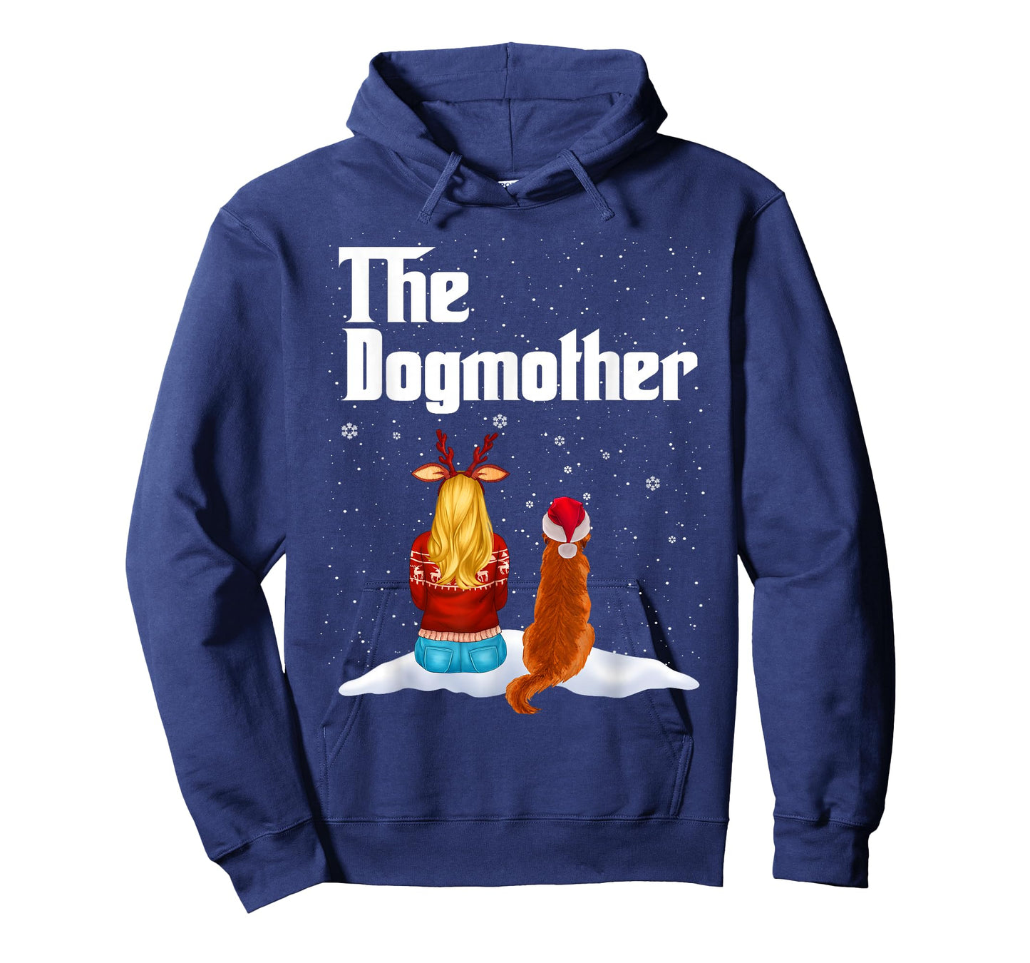 The Dogmother Golden Retriever Dog Mom Christmas Puppy Xmas T-Shirt