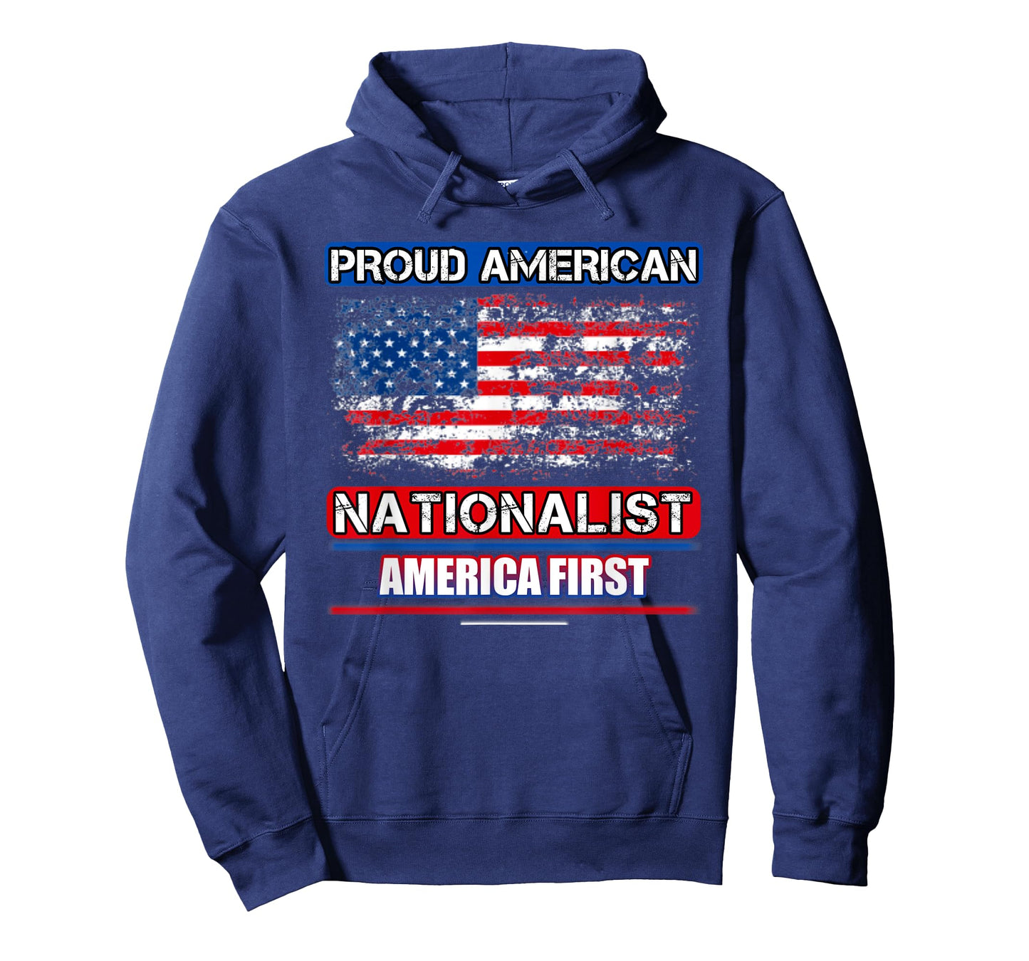 American Flag T-Shirt Proud American, Unisex-Adults, Black, Small, Short Sleeve, Classic Fit, Cotton, T-Shirt