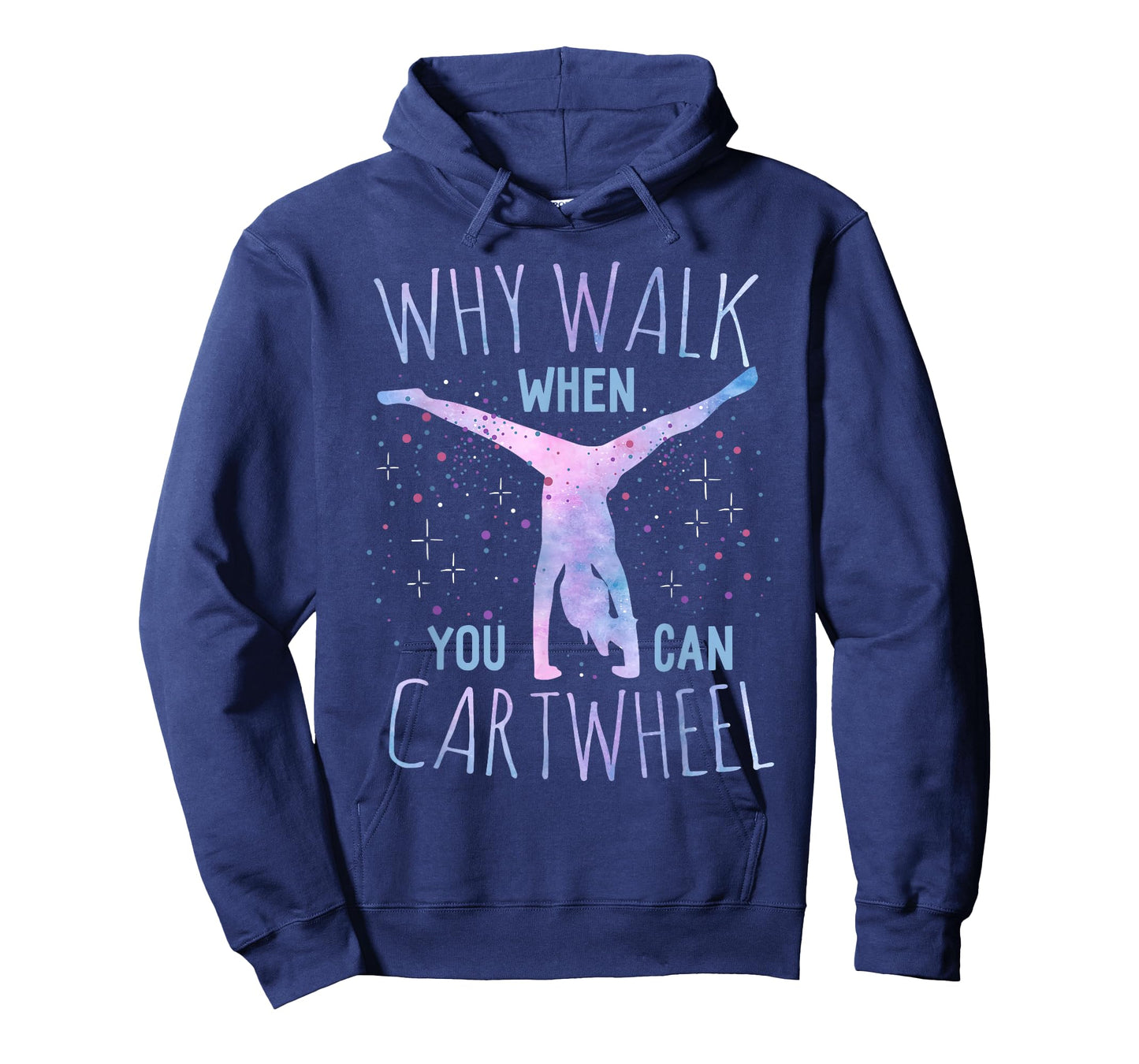 Cartwheel Gymnast Girl T-Shirt: Classic Fit, Tie-Dye, Short Sleeve - Black