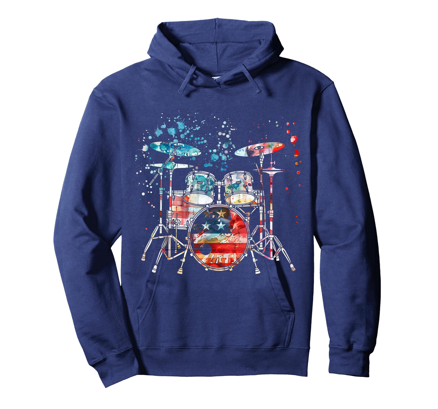 Drummer US Flag Drum Set Country Music Patriotic T-Shirt