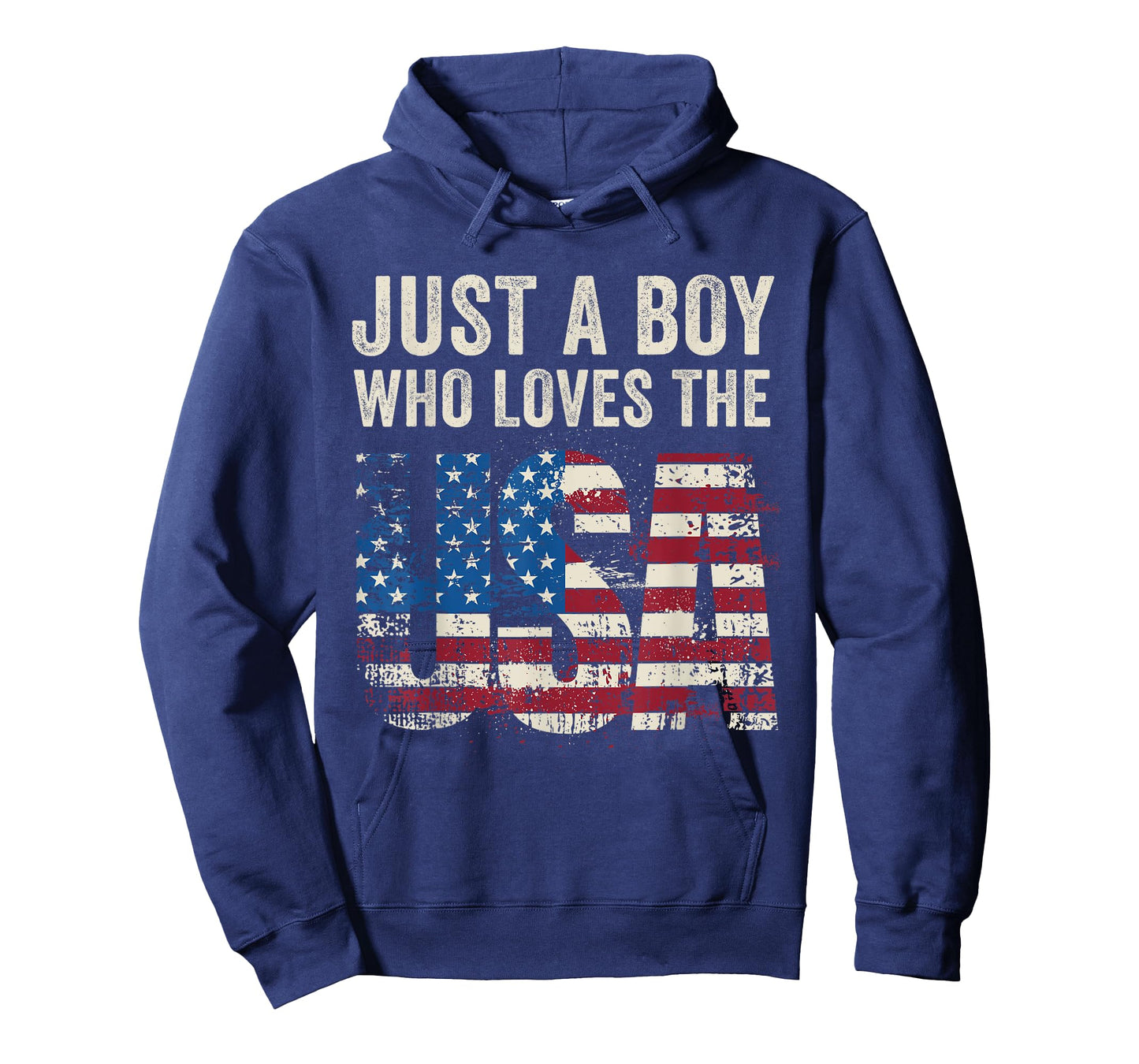 Just a Boy Who Loves the USA July 4th Patriotic US Flag T-Shirt