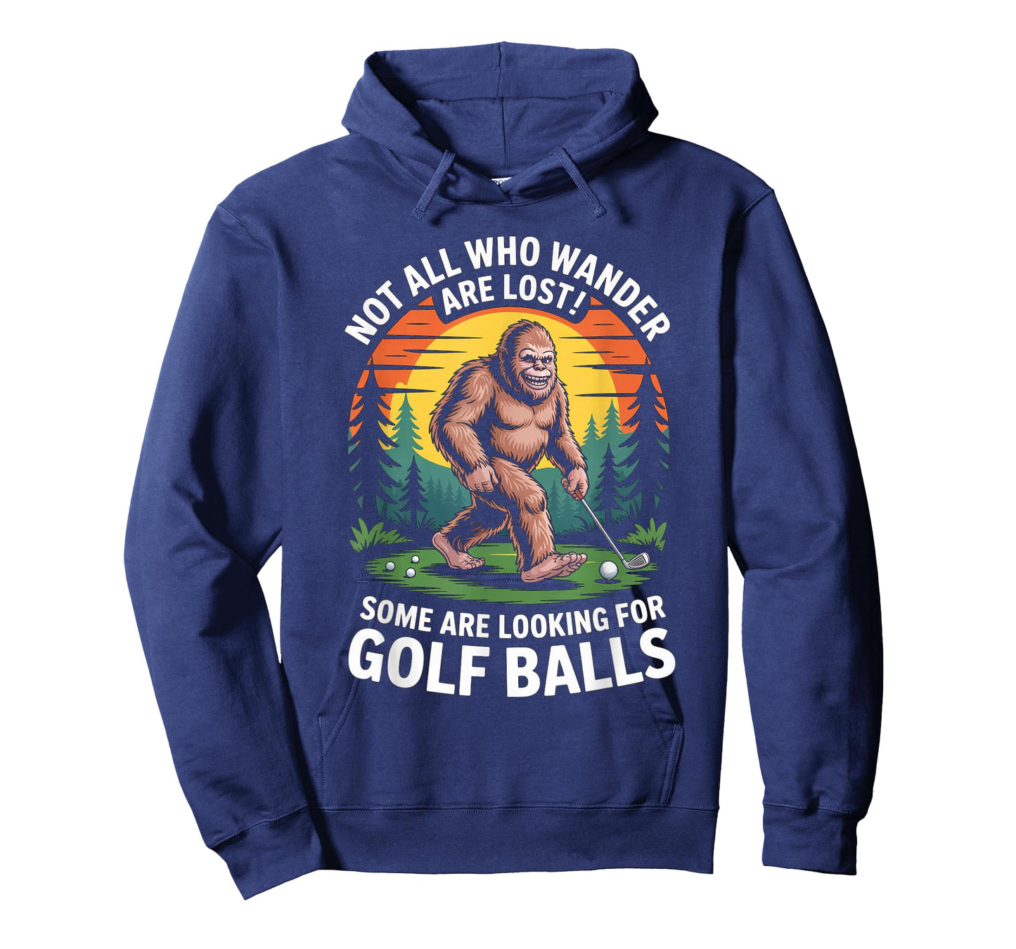 Funny Bigfoot Golf Pun Graphic Retro Humor T-Shirt