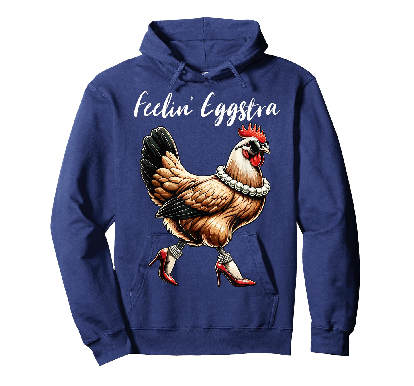 Chicken Funny Feelin' Eggstra Graphic Women Chicken Lover T-Shirt