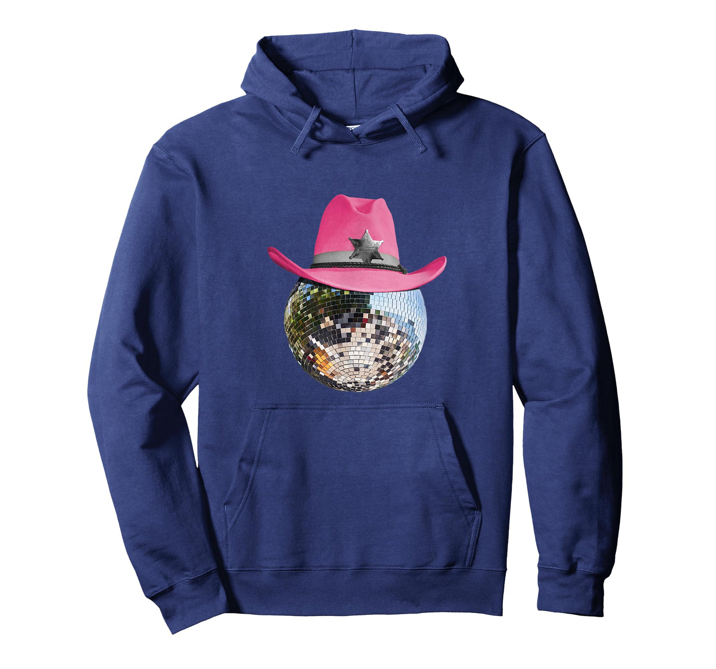 Retro Style Pink Cowboy Hat Club Disco Ball T-Shirt