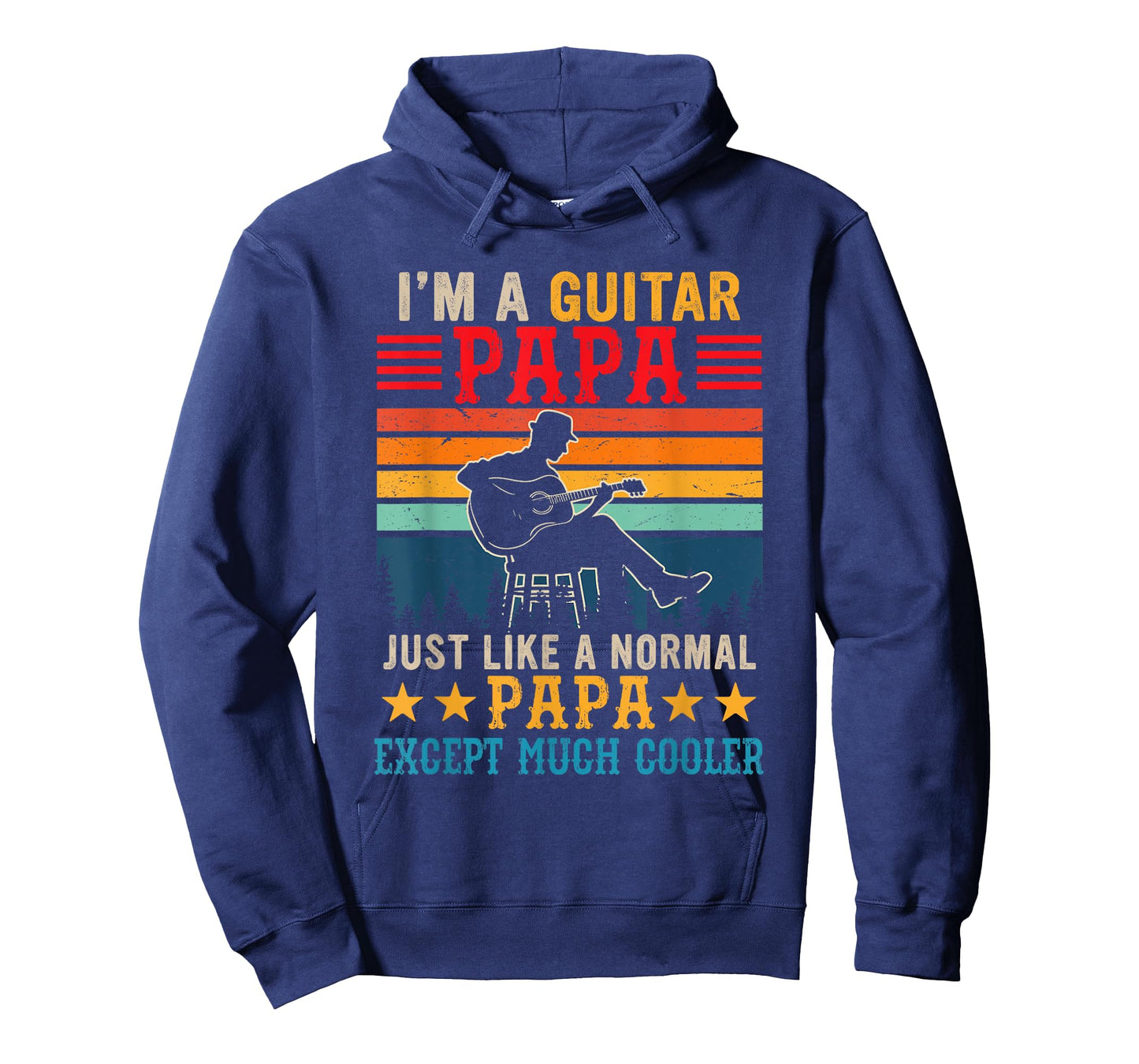 Vintage Retro I'm A Guitar Papa Definition Much Cooler T-Shirt