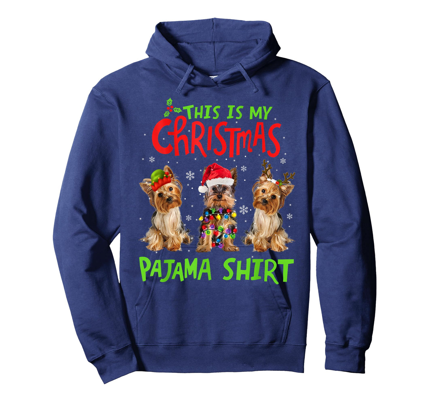 This Is My Christmas Pajama Yorkie Dog Funny Xmas T-Shirt