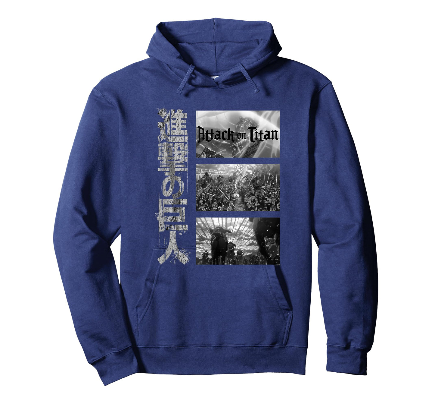 Attack on Titan Season 3 Three Scenes with Kanji Anime T-Shirt