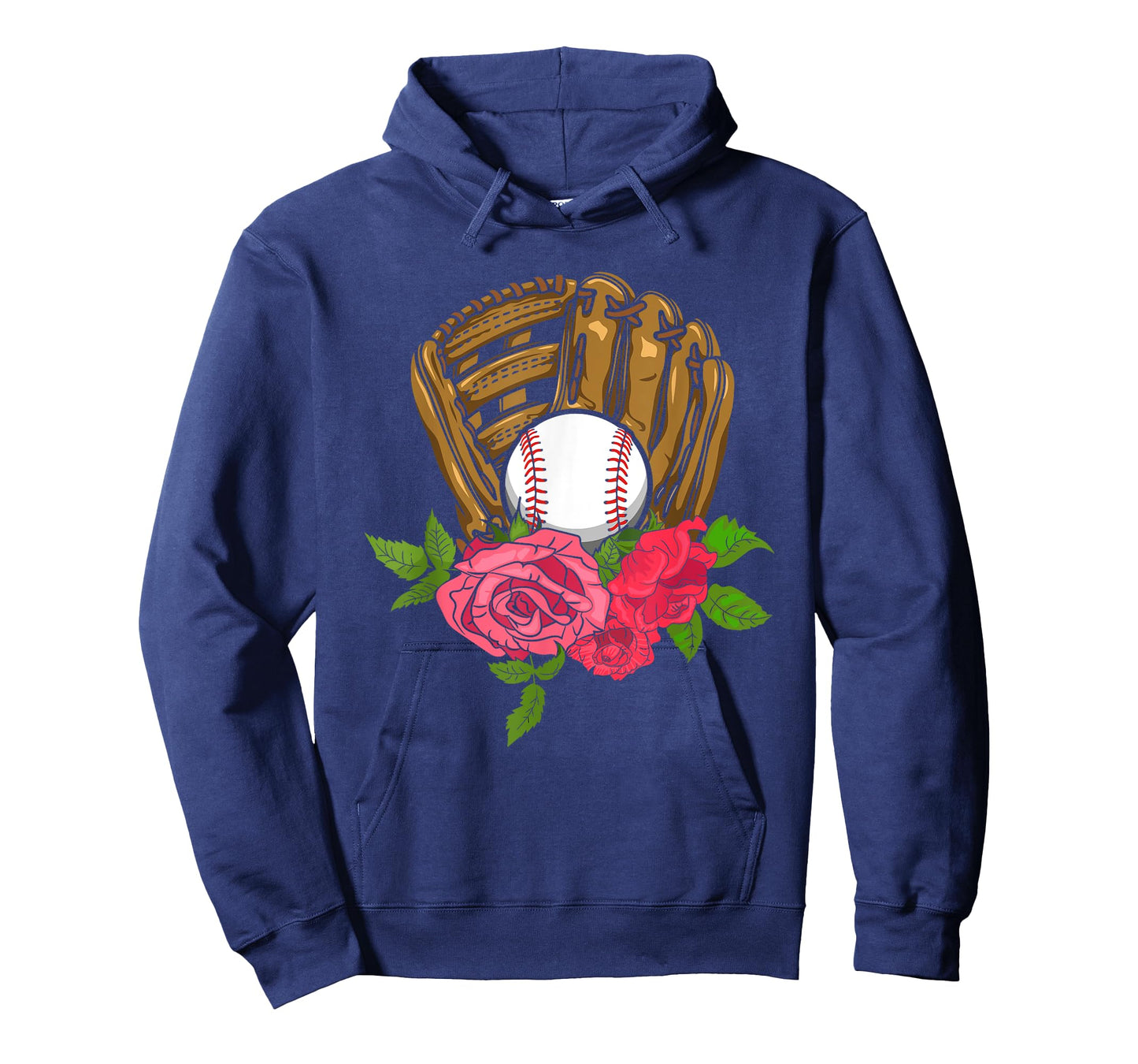 Baseball Softball Floral Glove Idea for Girls Women T-Shirt