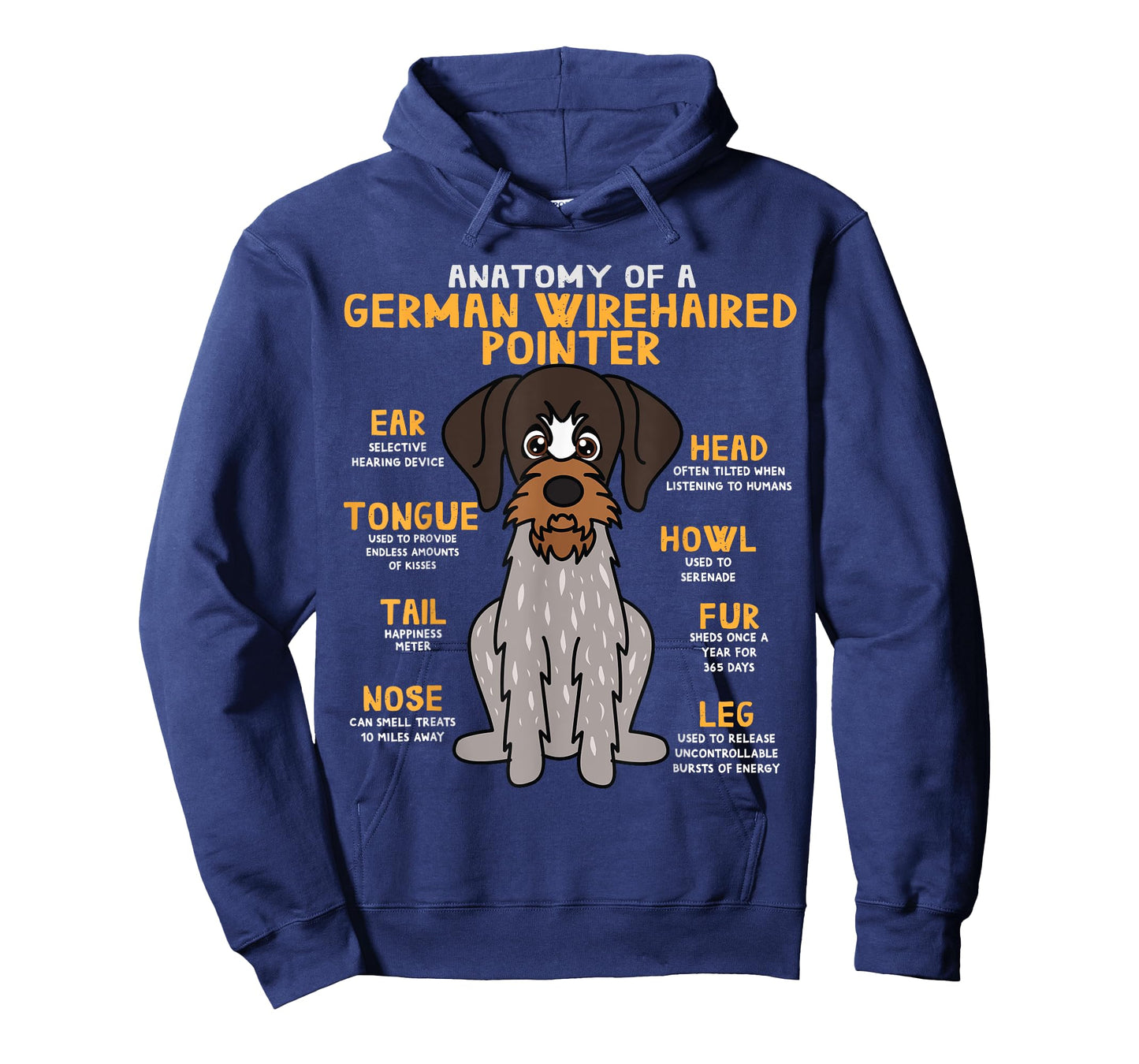 Deutscher Wirehaired Zeiger-lustige Geschenke Co German Wirehaired Pointer Anatomy Funny Dog Mom T-Shirt