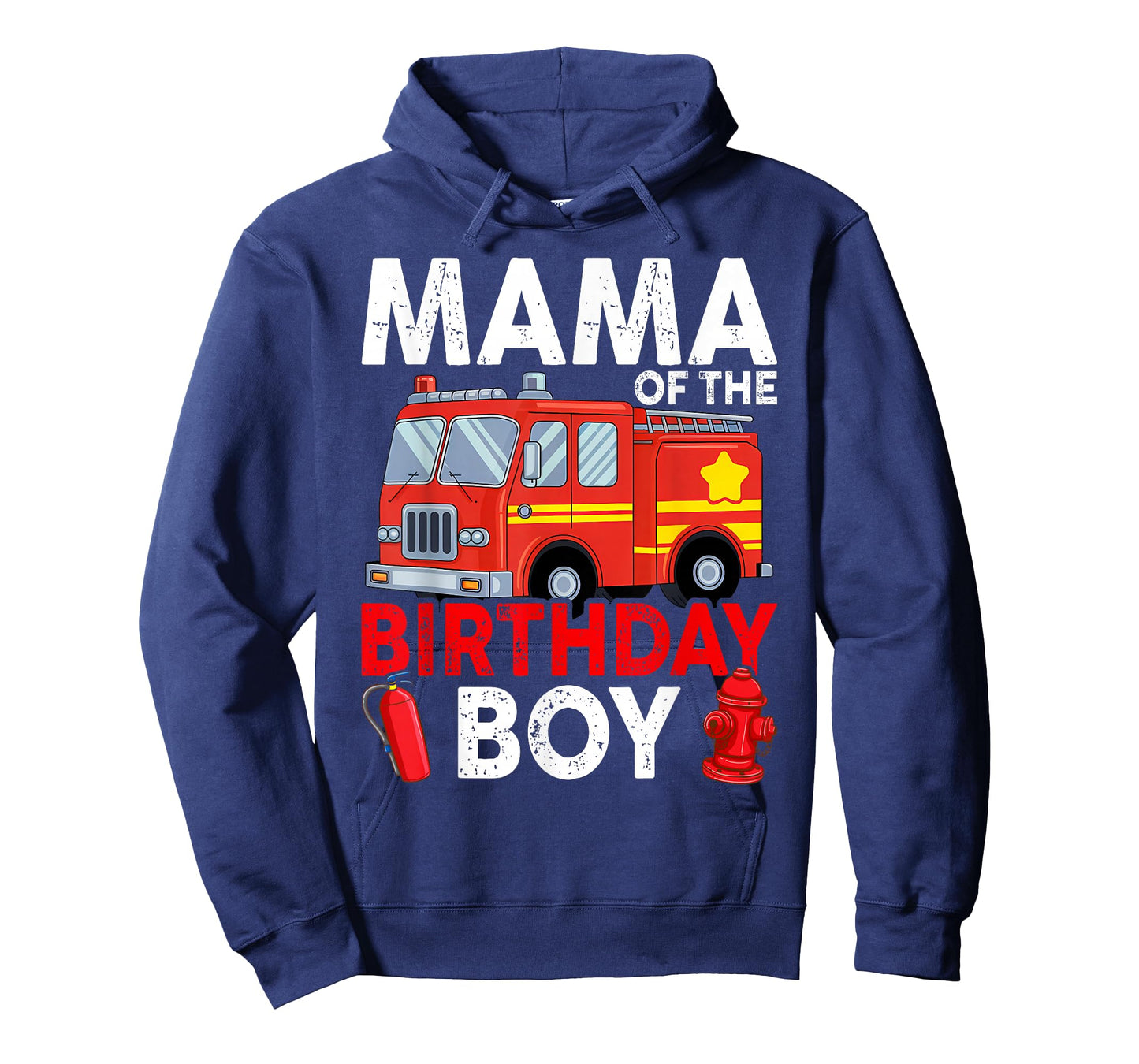 Mama of the Birthday Boy Fire Truck Firefighter Family Party T-Shirt
