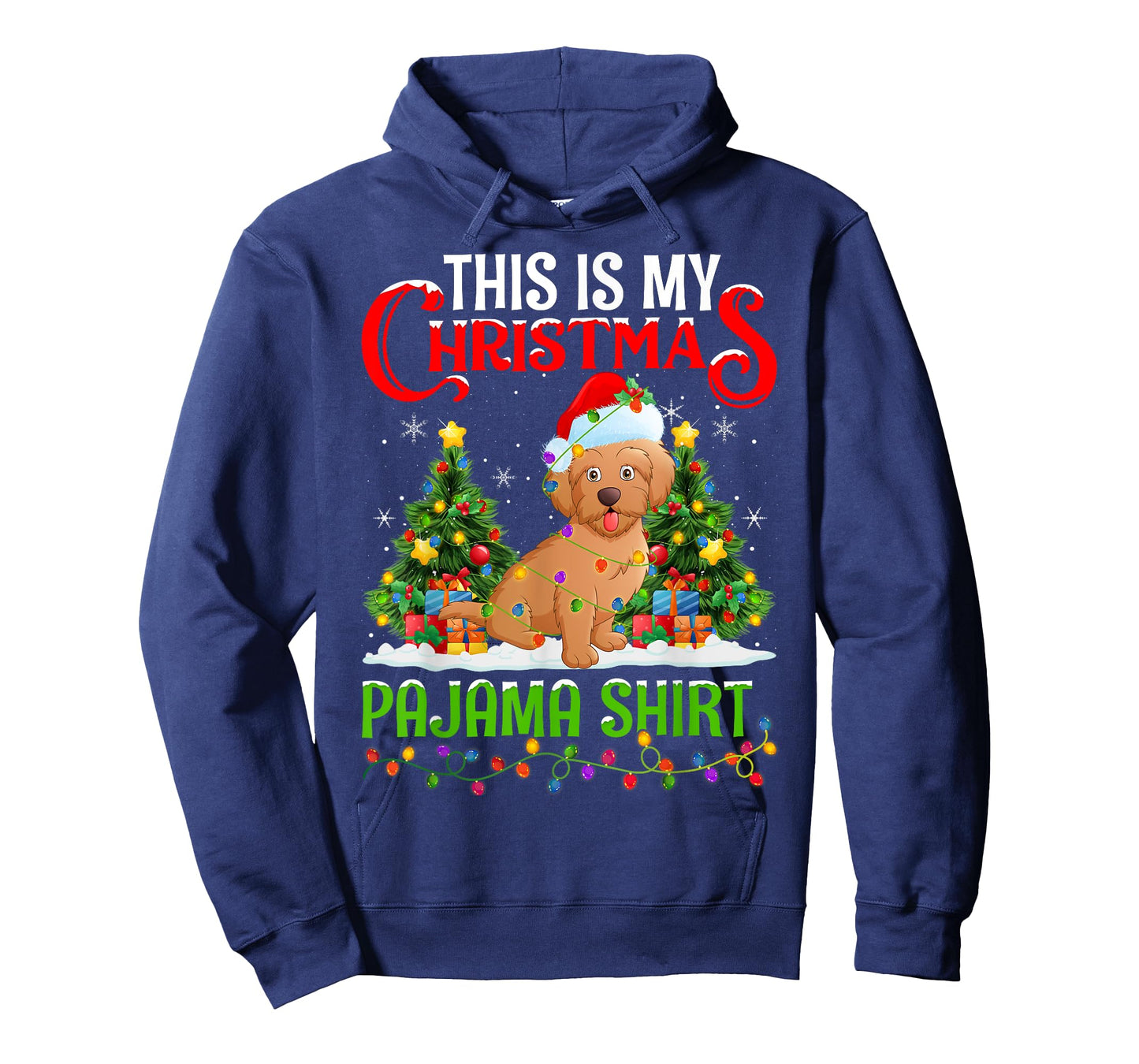 Maltipoo Dog Xmas Lights This Is My Christmas Pajama T-Shirt