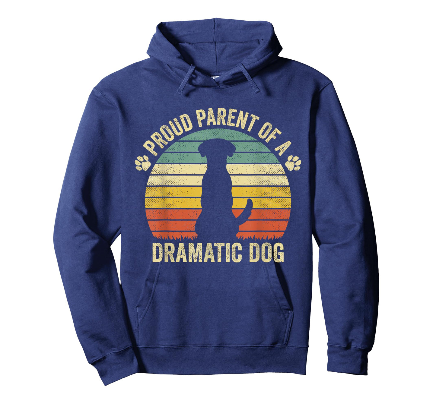 Retro Proud Parent of A Dramatic Dog Funny T-Shirt