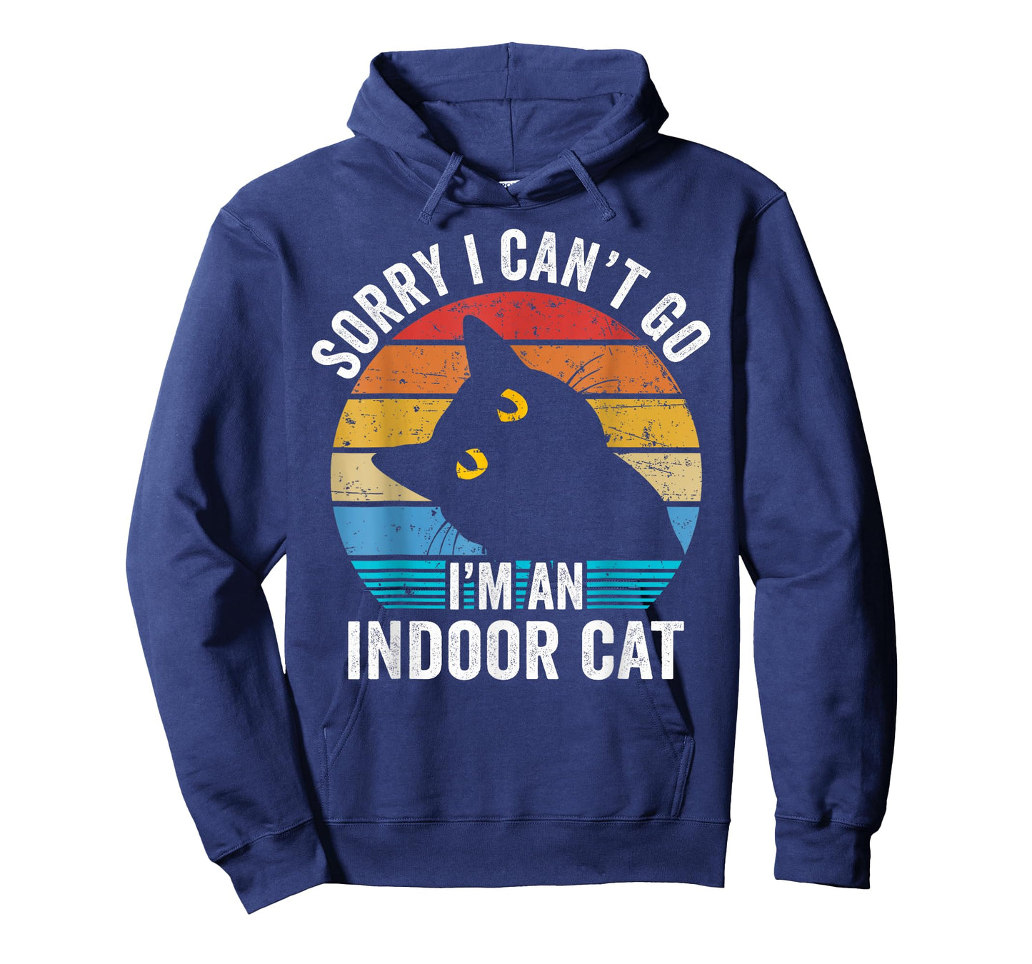 Sorry I Can't Go I'm an Indoor Cat Lover Retro Funny Kitty T-Shirt