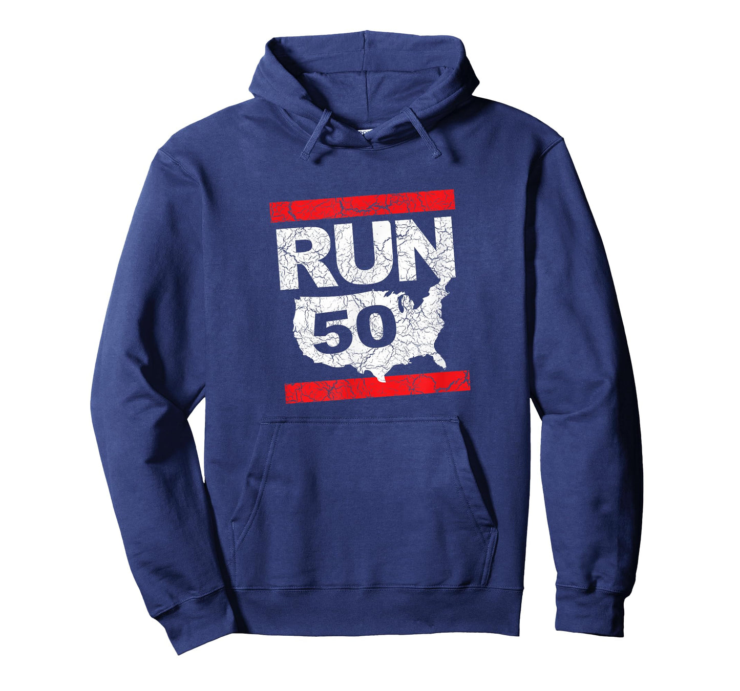 RUN 50 States Marathon Fanatic Runner Running Inspired T-Shirt