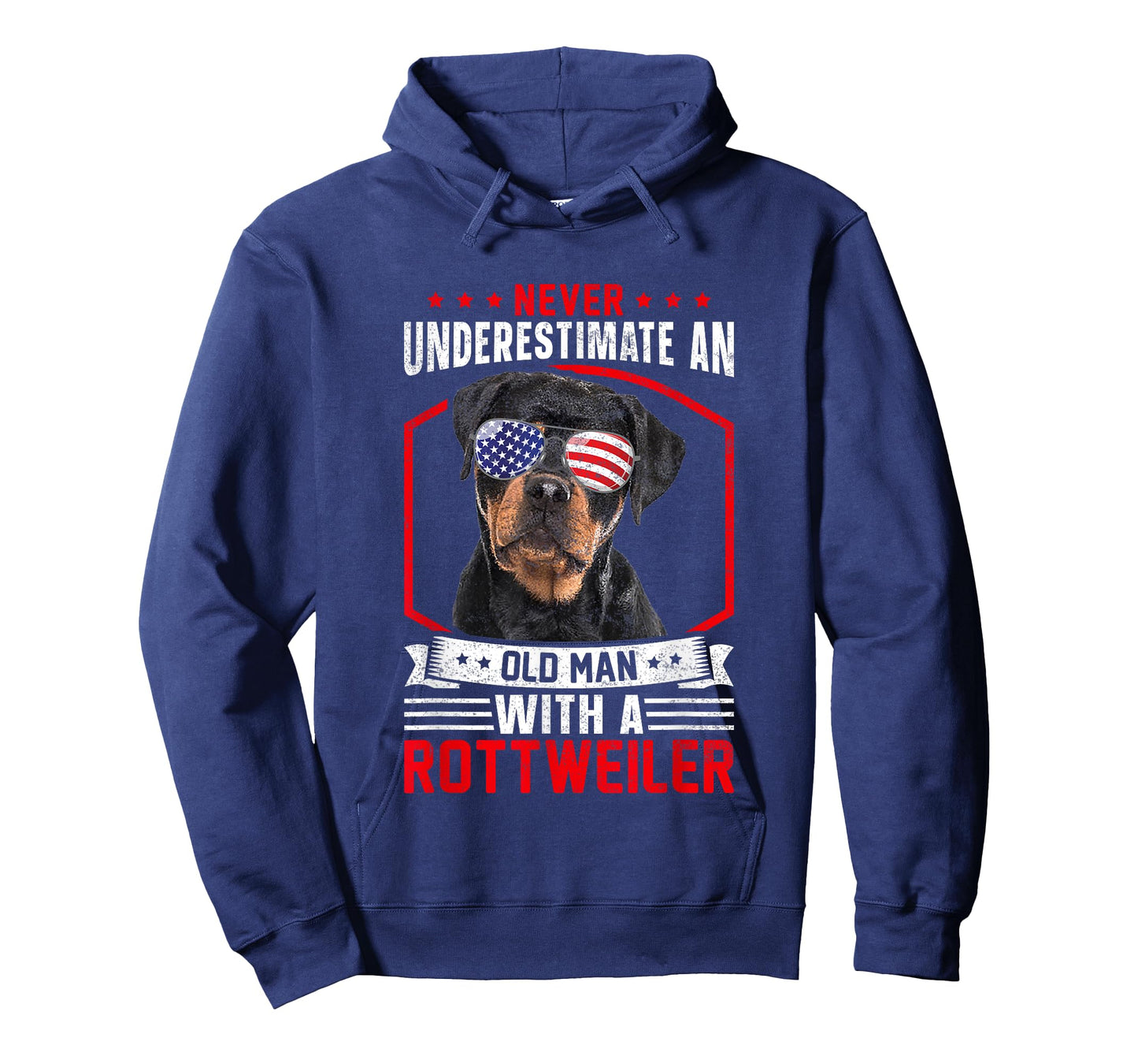 Grandpa Father Dog - Never Underestimate Old man Rottweiler T-Shirt