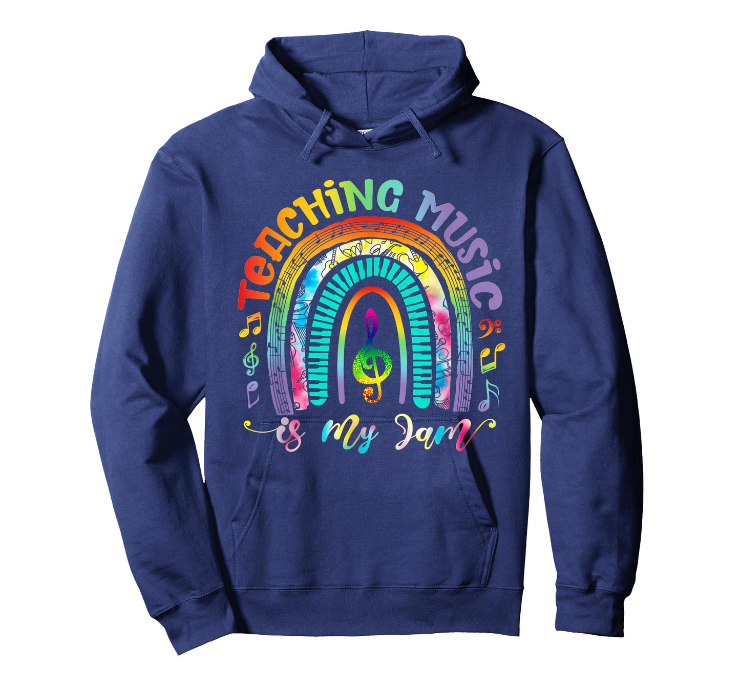 Musical Teacher Teaching Music is My Jam Rainbow Tie Dye T-Shirt