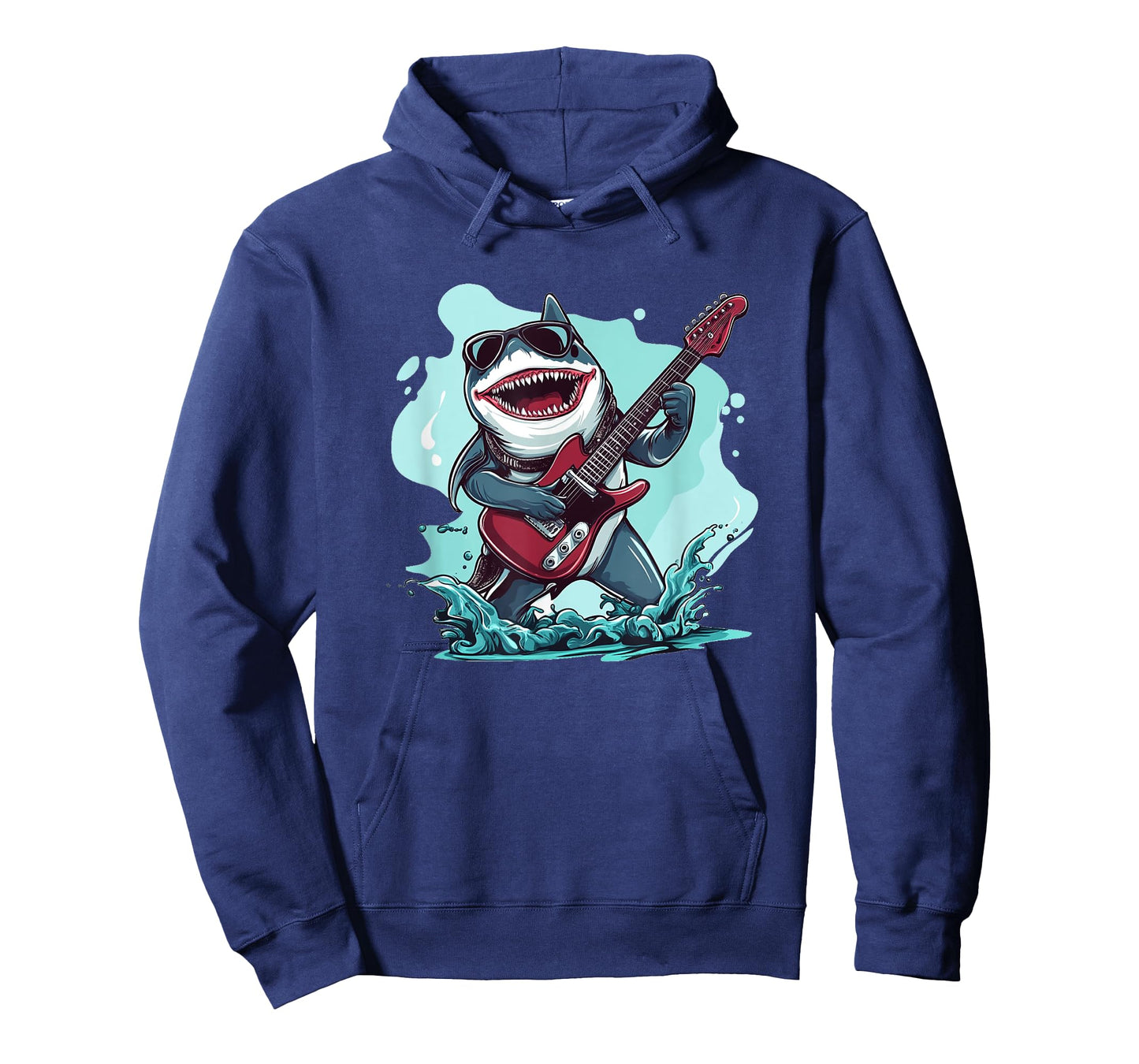Cool Shark with Sunglasses and Guitar Costume T-Shirt