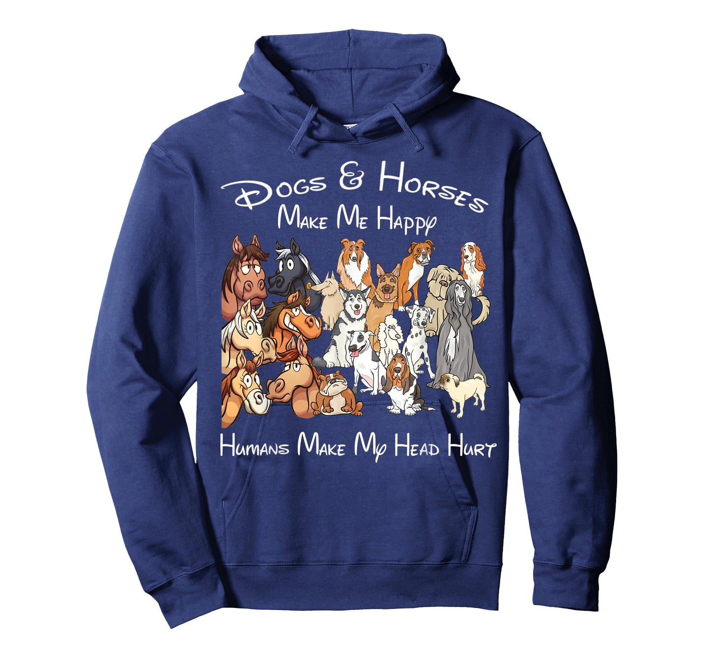 Dogs And Horse Make Me Happy Humans Make My Head Hurt T-Shirt