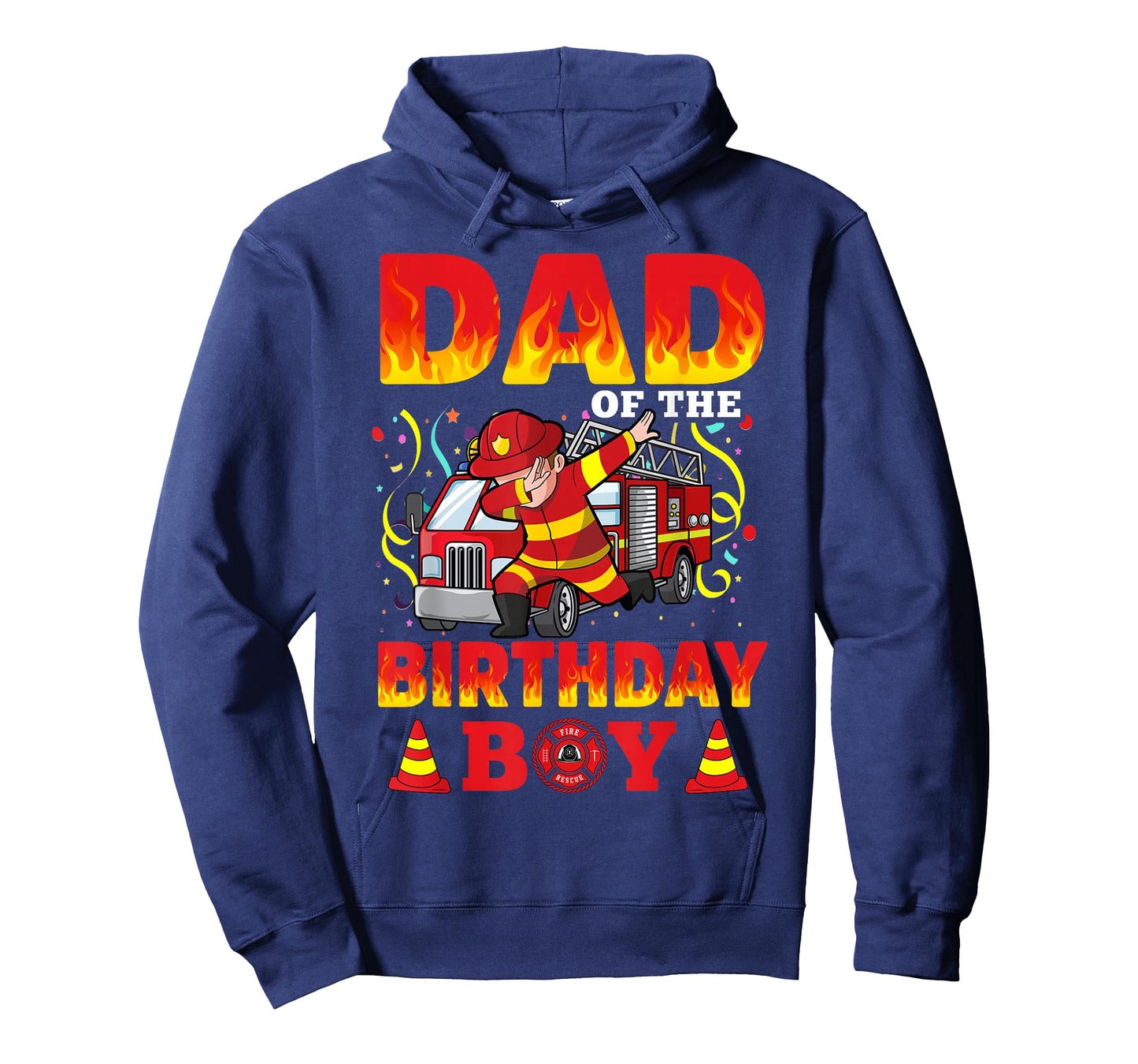 Dad Of The Birthday Boy Fire Truck Firefighter Boys T-Shirt