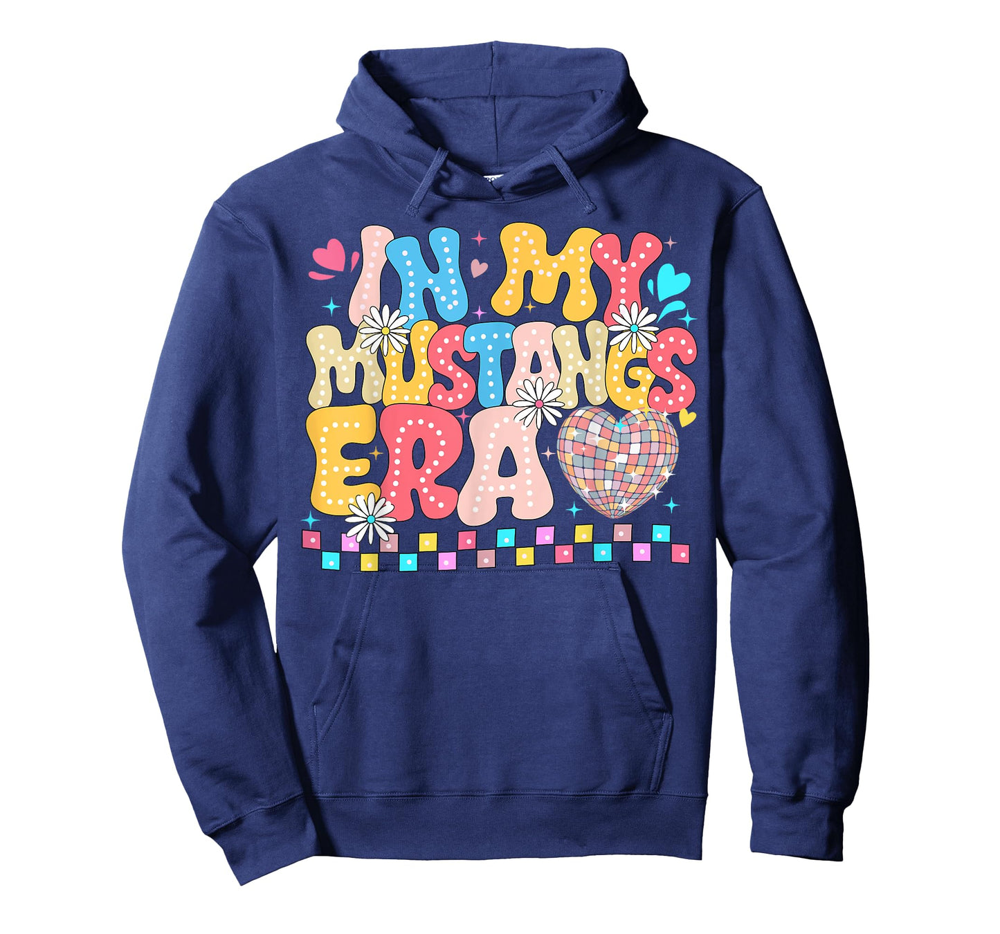 in My Mustangs Era Back to School Spirit Game Retro Groovy T-Shirt