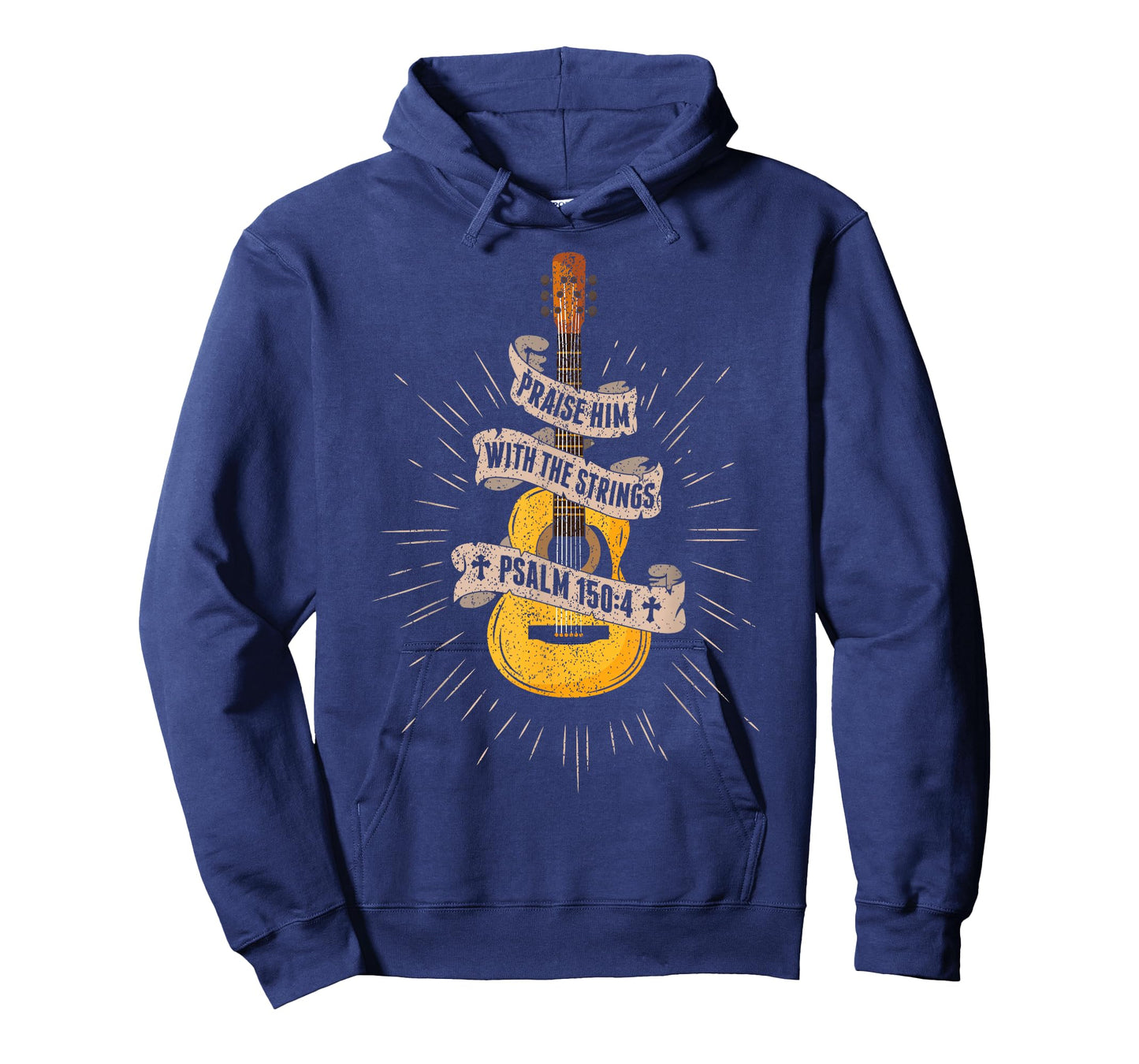Praise Him With The Strings Jesus Acoustic Guitar Christian T-Shirt