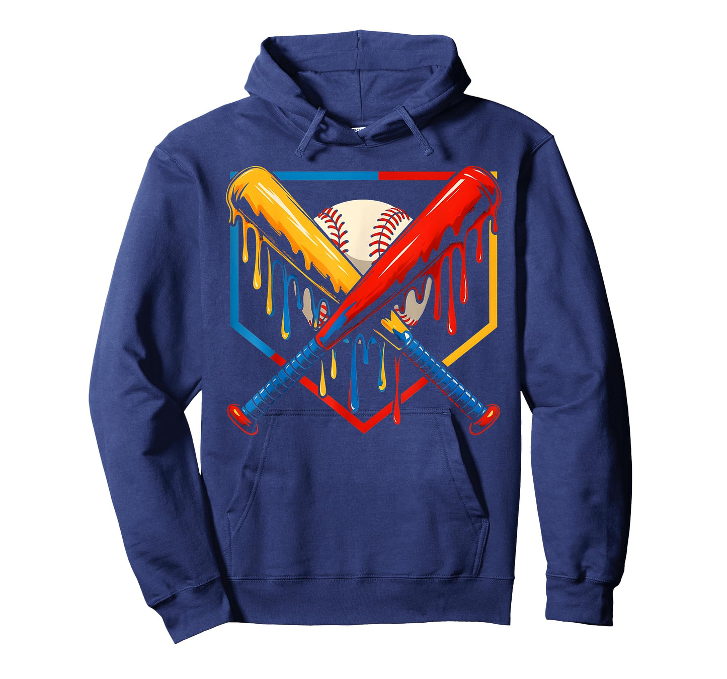 Baseball Ice Cream Drip Youth Back To school Baseball Stuff T-Shirt