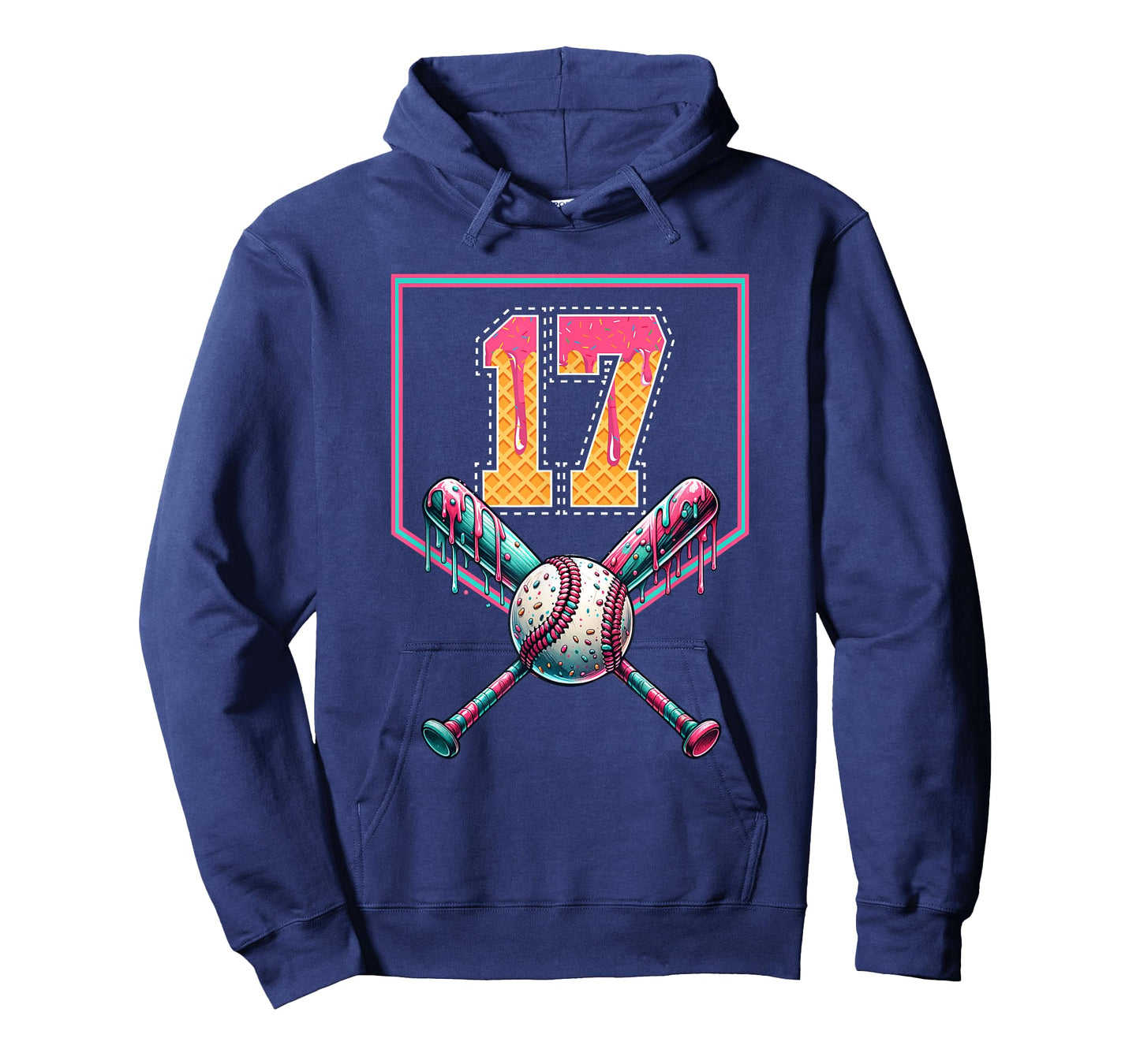 Baseball Drip Number 17 Player Or 17th Birthday Drip Style T-Shirt
