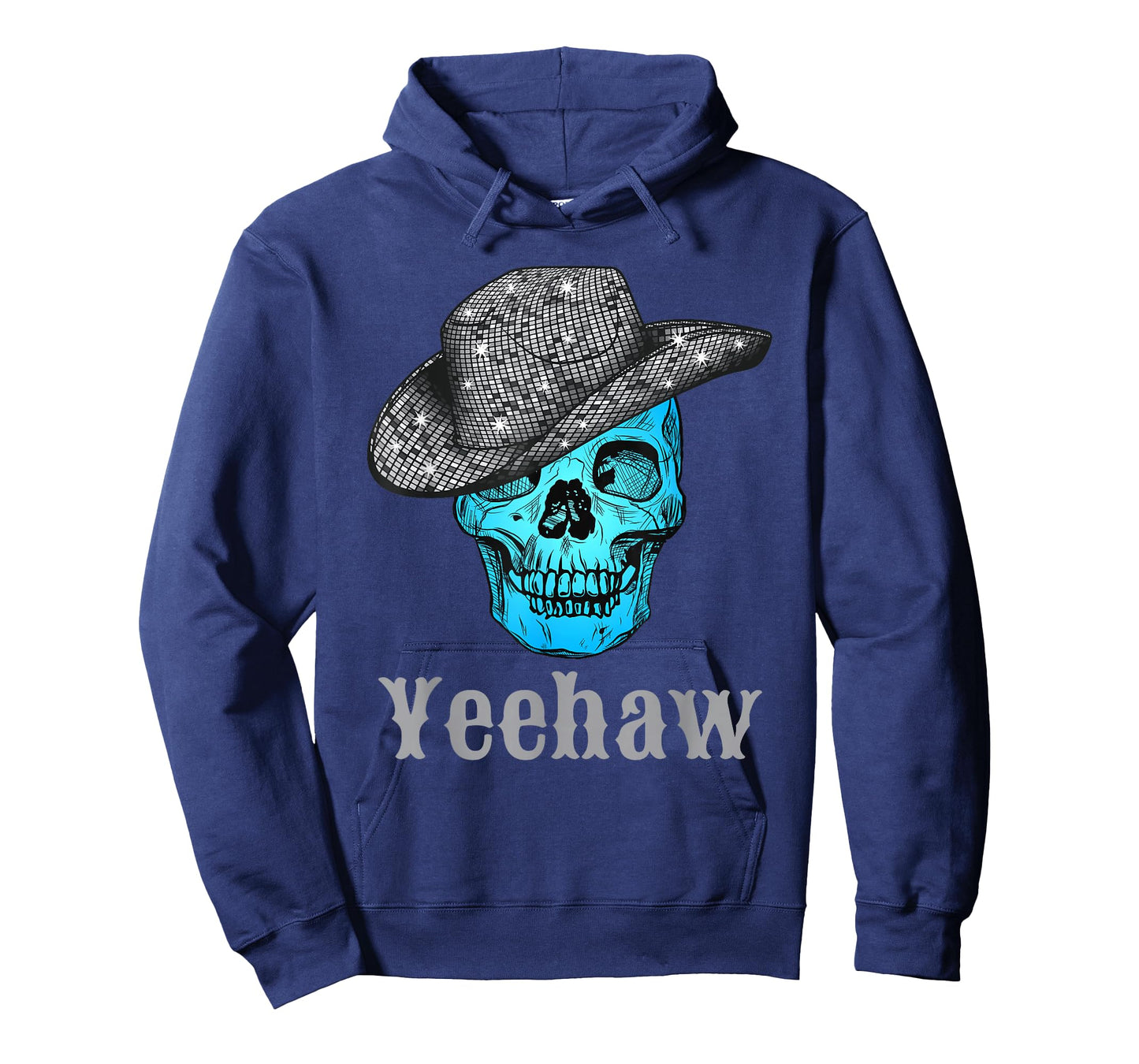Disco Cowboy Hat with Skull Skeleton Western Country 70s T-Shirt