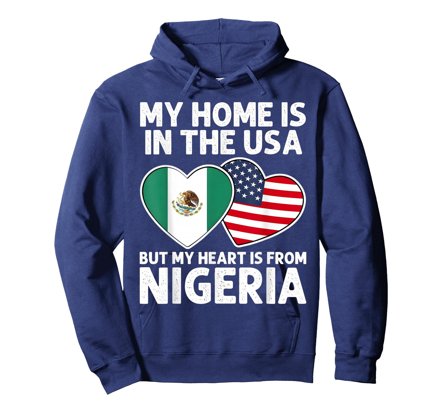 My Home USA My Heart Nigeria Nigerian American Pride Flag T-Shirt