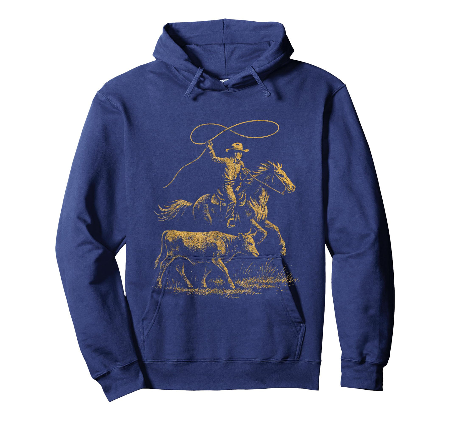 Rodeo Cowboy - Retro Cowgirl Steer Roping Art T-Shirt