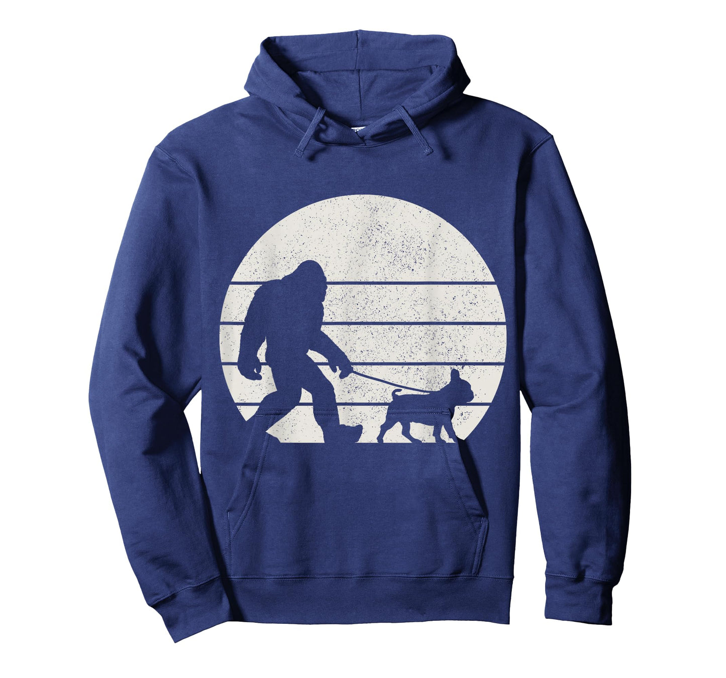 Bigfoot Walking French Bulldog Funny Dog Frenchie Mom Dad T-Shirt
