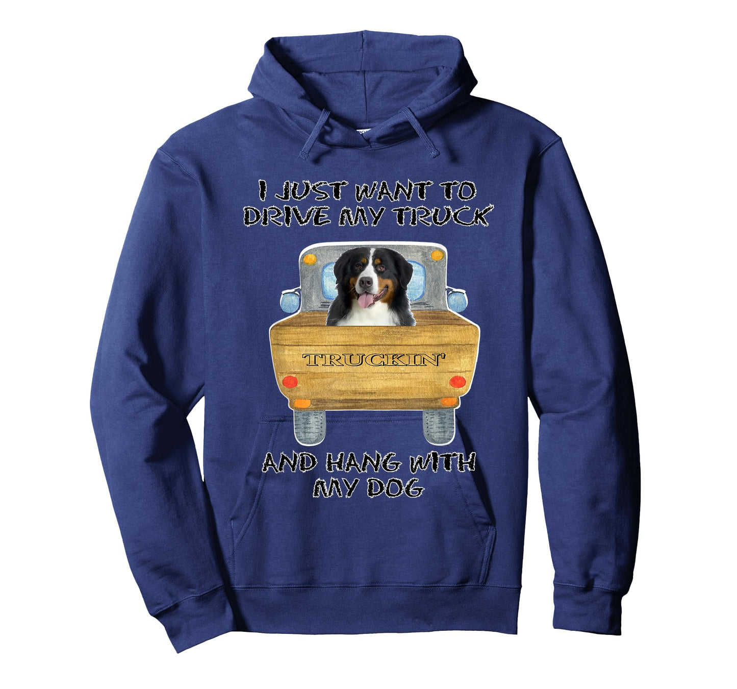 Truck Driving Dog Bernese Mountain Dog T-Shirt