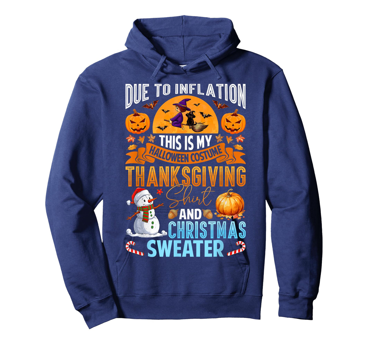Funny Due to Inflation This is My Happy Hallothanksmas Kids T-Shirt