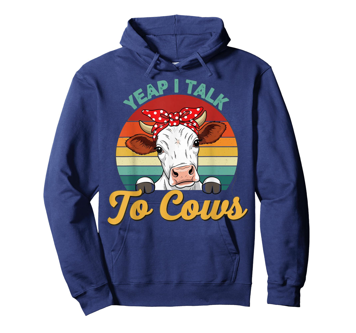 Funny Cow Lover Retro Farm Animal Talking Design T-Shirt