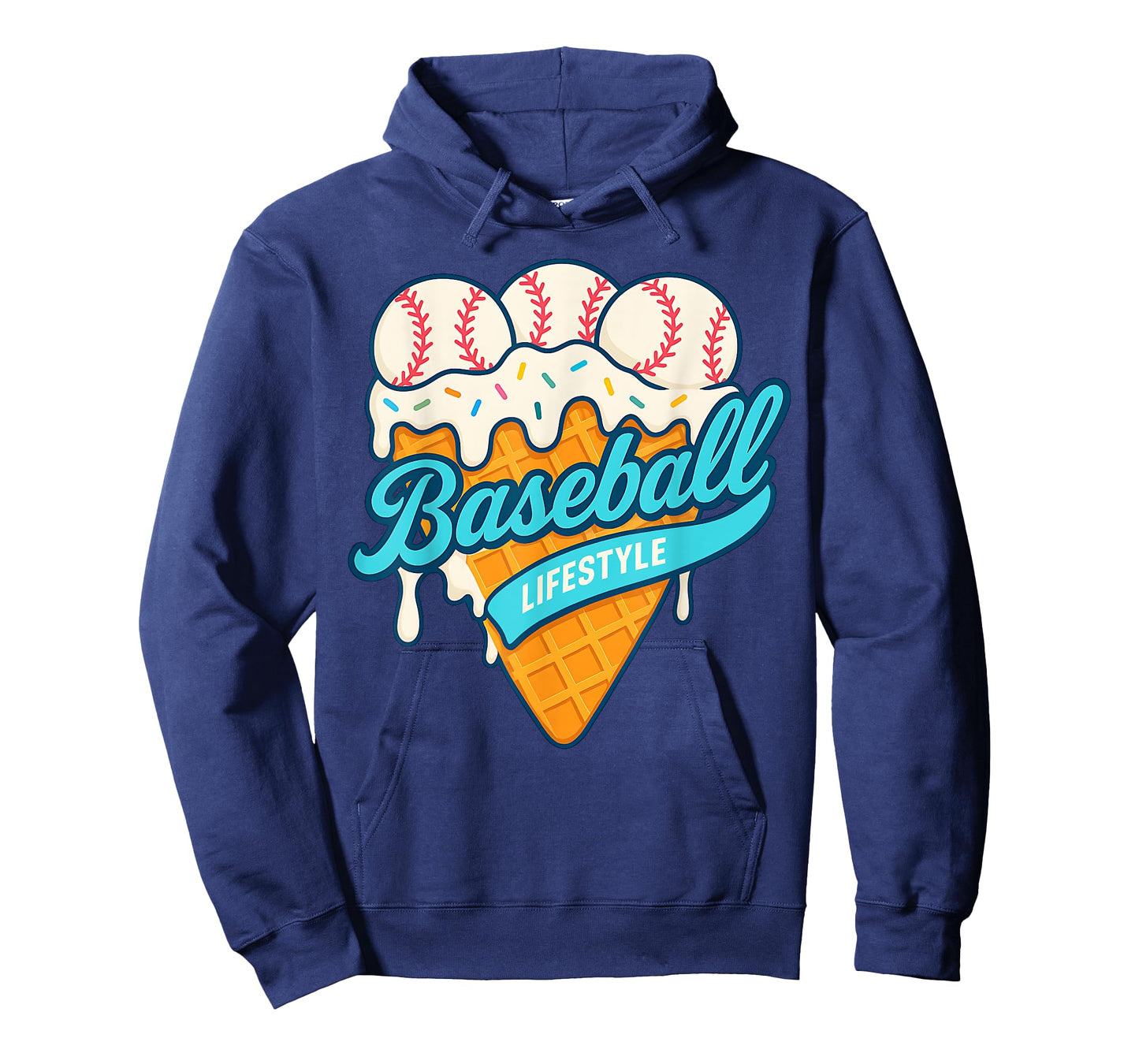 Baseball Lifestyle Home Plate Ice Cream Drip Men Boys Youth T-Shirt