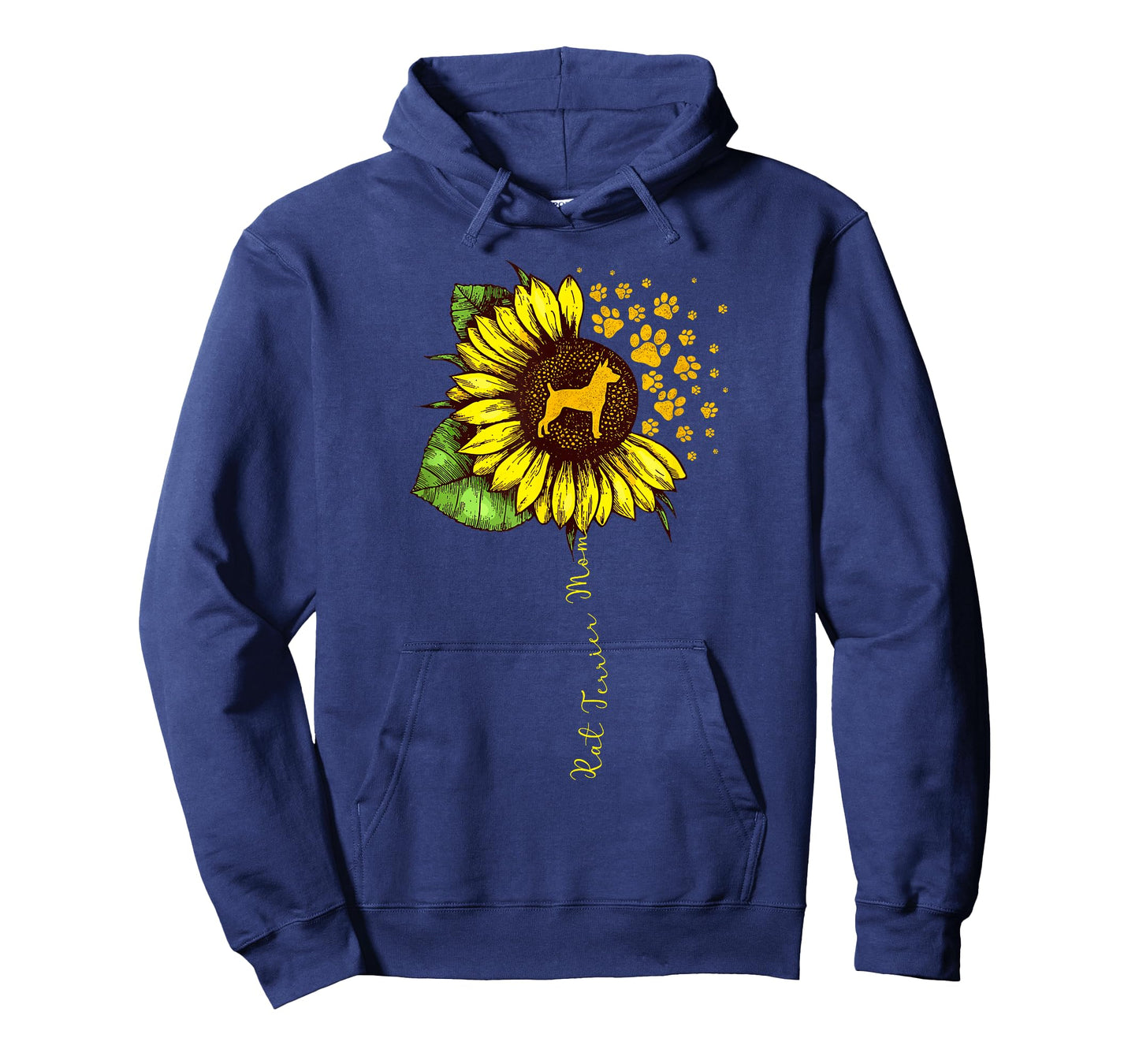 Funny Rat Terrier Mom Sunflower Mother's Day Dog Lover Mom T-Shirt