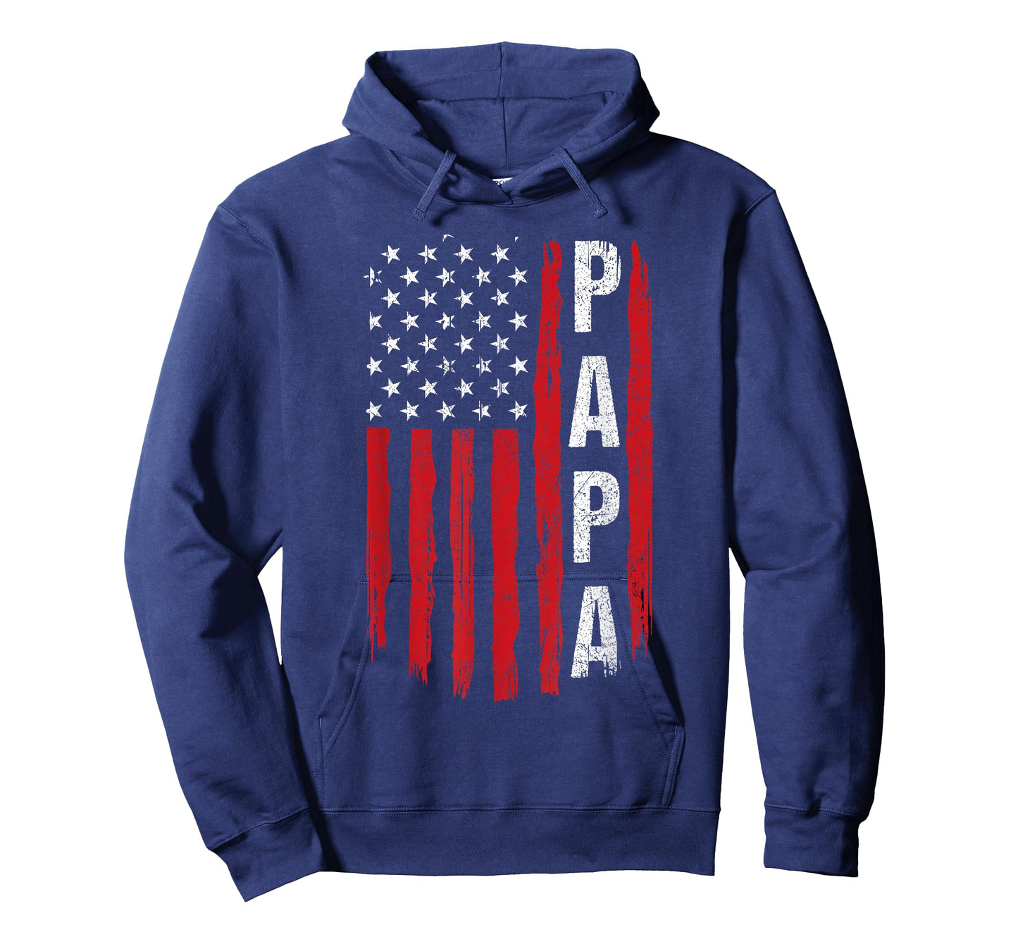 Proud Papa Father's Day Patriotic Dad USA flag T-Shirt