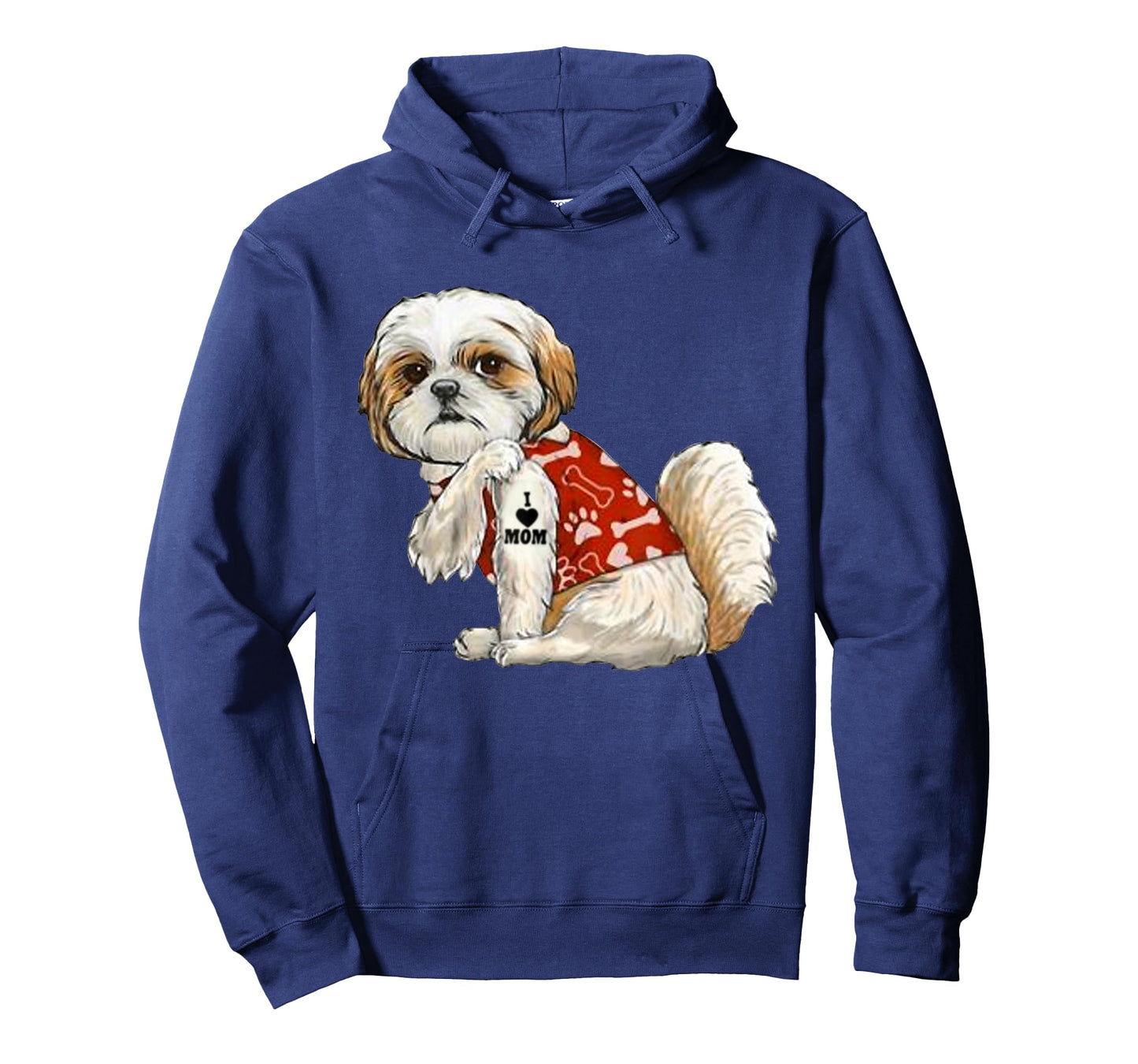 I Love Mom Tattoo Shih Tzu Mom Funny T-Shirt