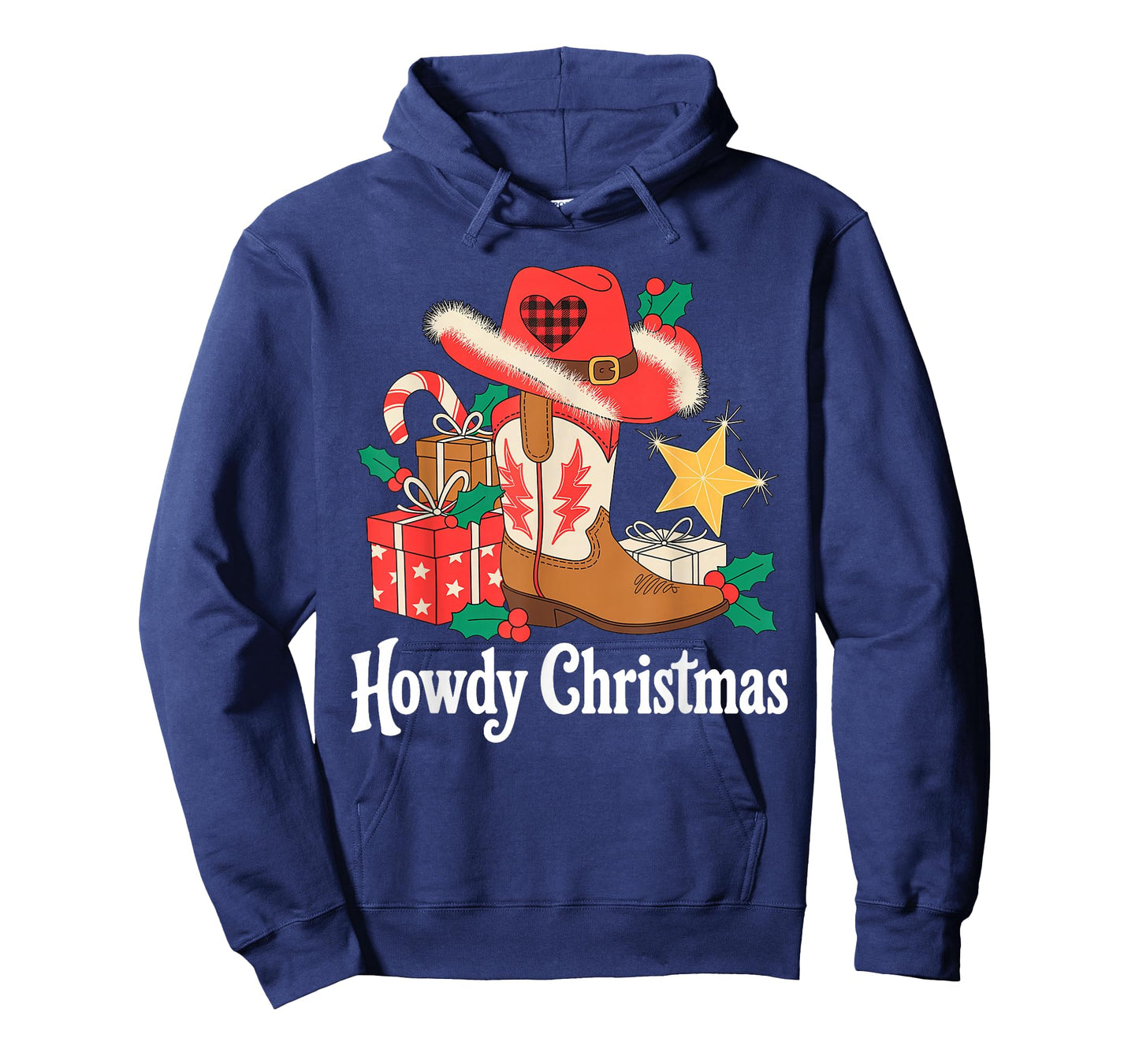 Howdy Christmas Xmas Cowboy Boots Western Men Women Kids T-Shirt