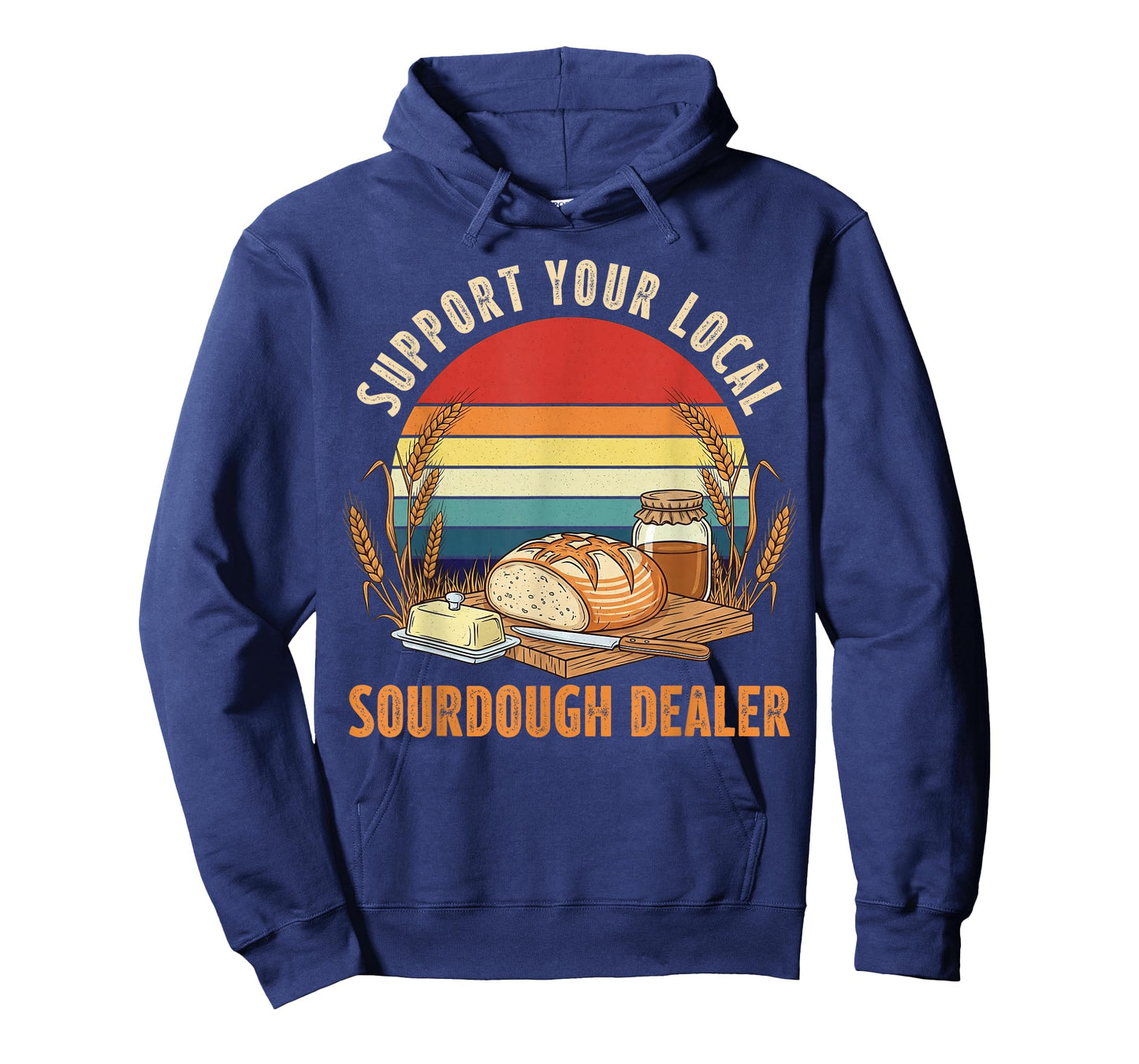 Support Your Local Sourdough Dealer Sunset Retro Bread Lover T-Shirt