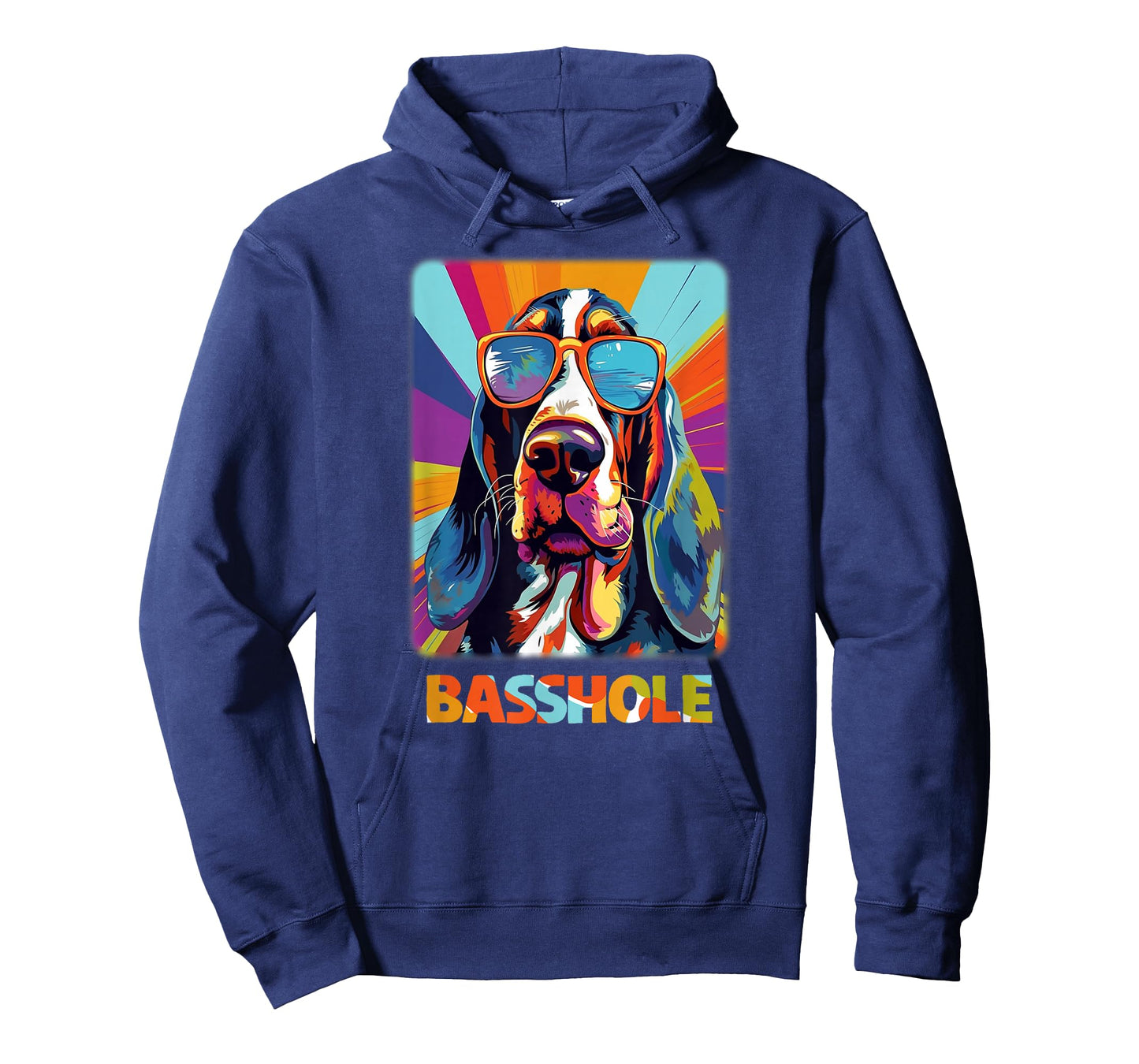Mom & Dad of a Basshole - Basset Hound with Glasses Unisex-Adults Black Short Sleeve T-Shirt