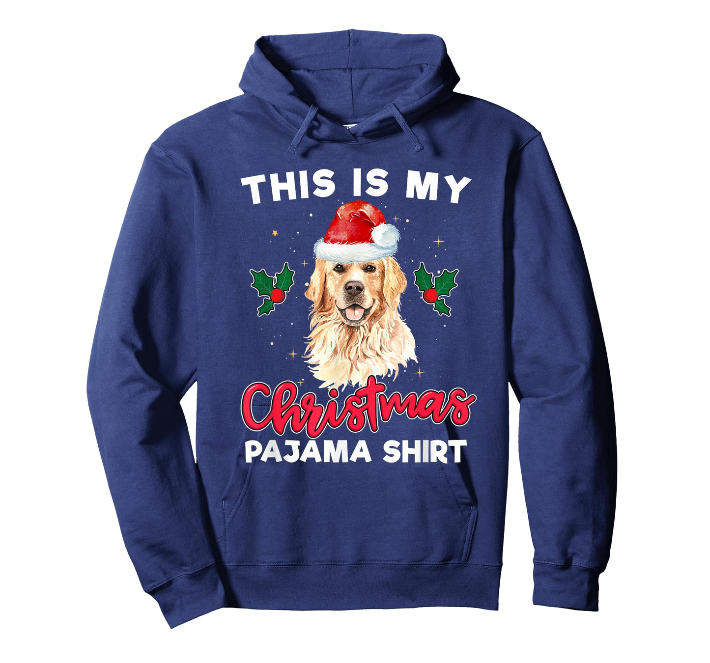Golden Retriever Christmas Pajama Santa Dog Lover Men Women Kids T-Shirt