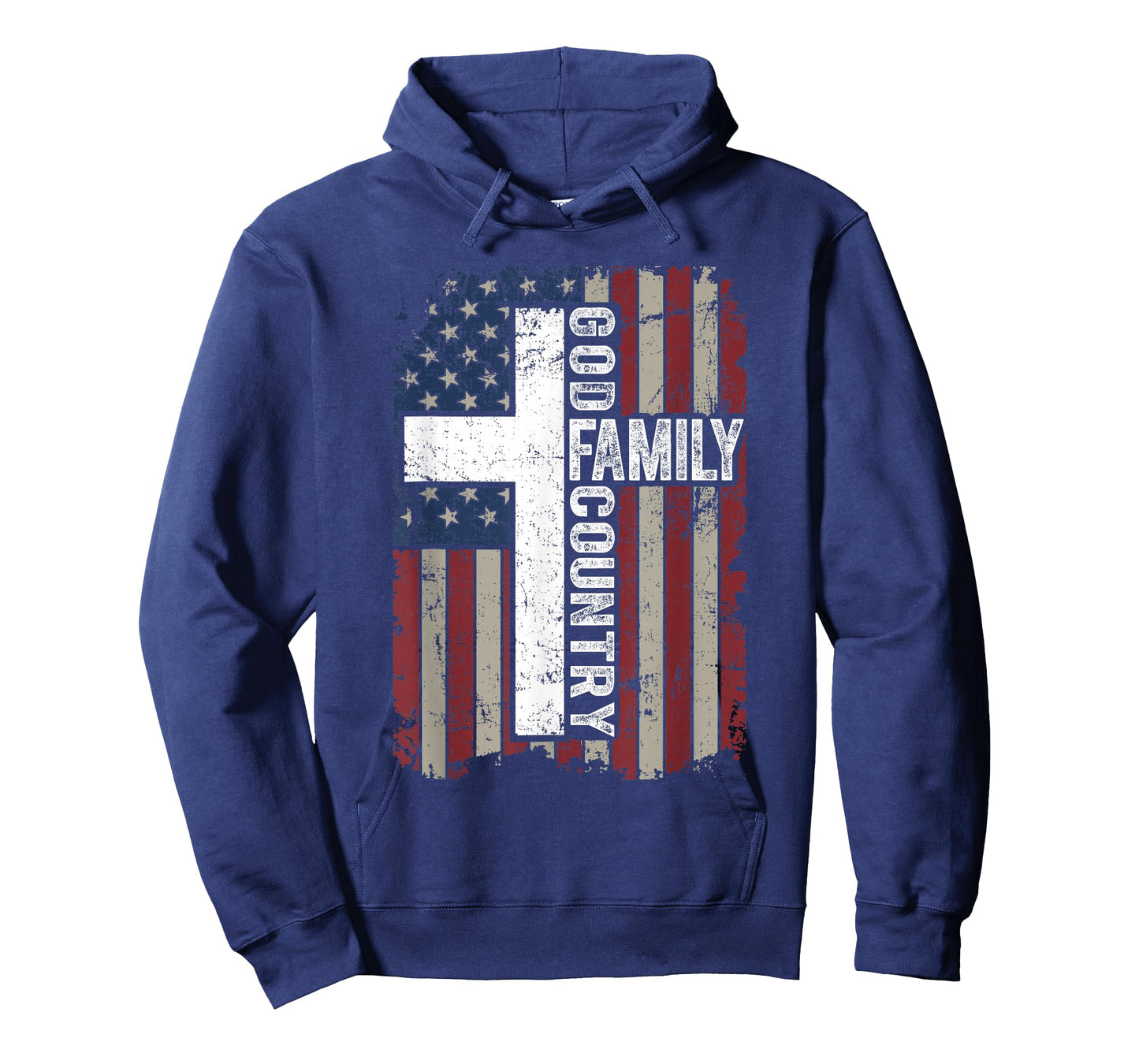 God Family Country Patriotic Christian Vintage USA Flag T-Shirt