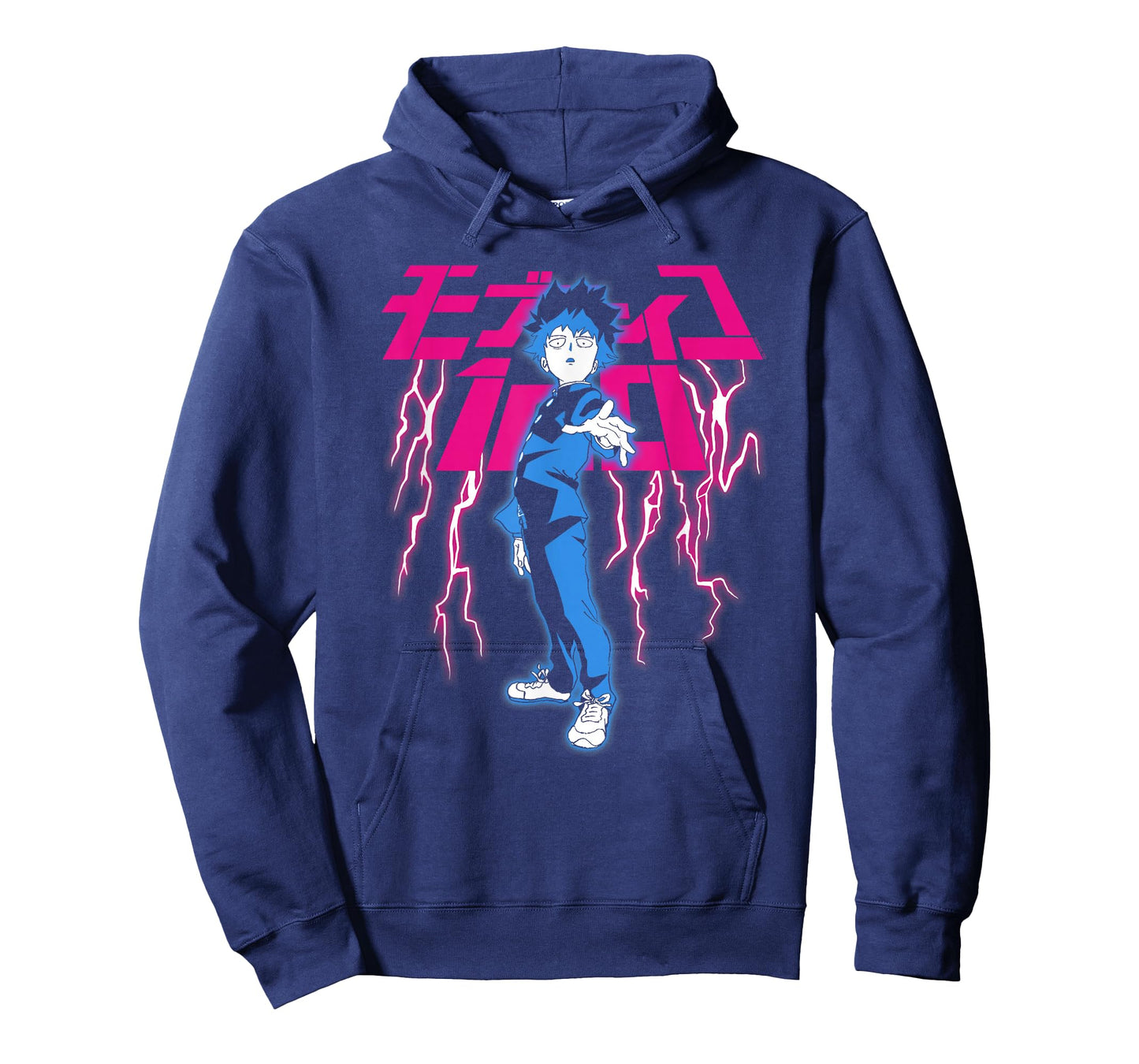 Mob Psycho 100 Shigeo with Pink Lightning and Kanji Anime T-Shirt