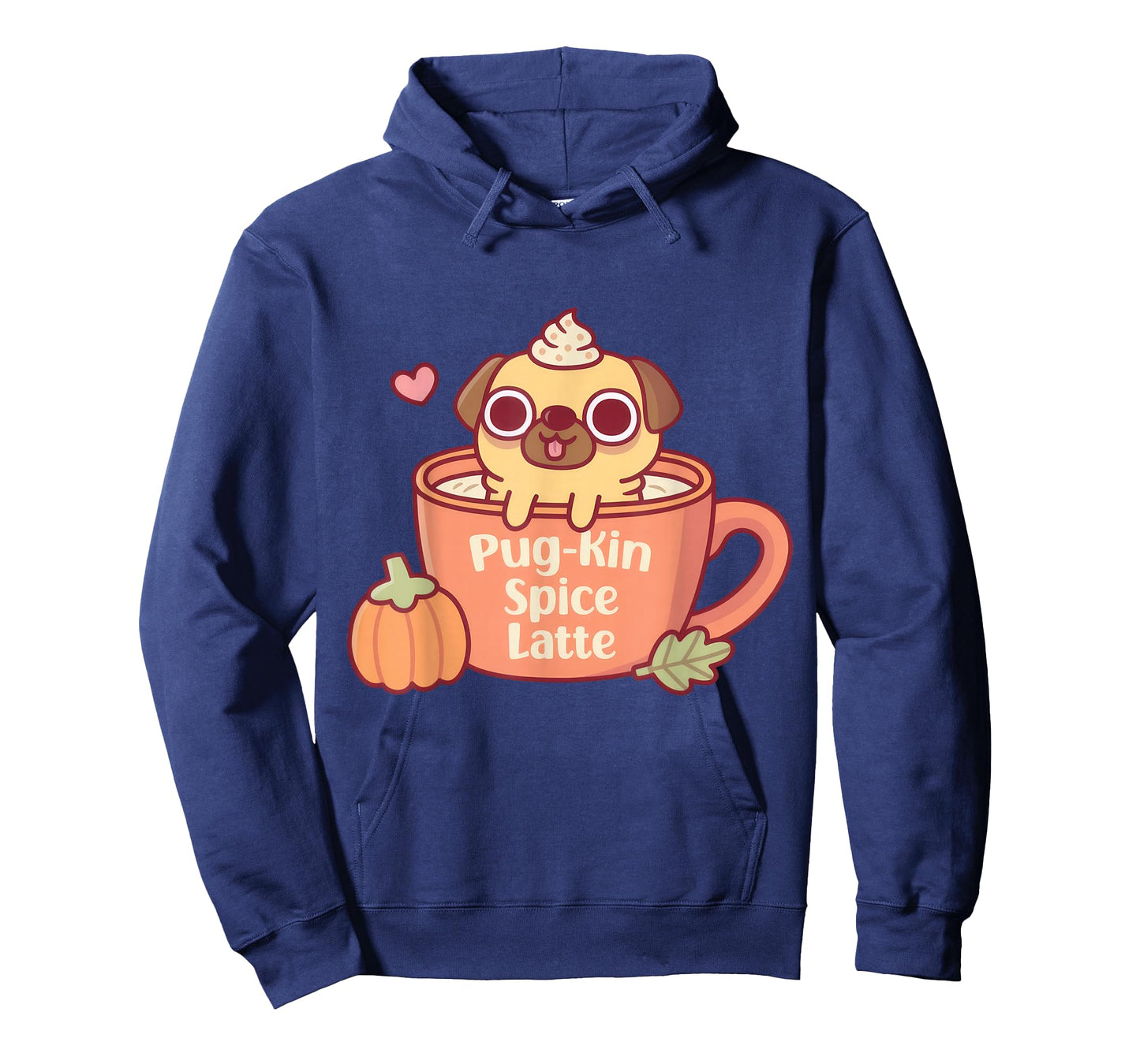 Cute Pug Pugkin Pumpkin Spice Latte Funny Halloween Girl Kid T-Shirt