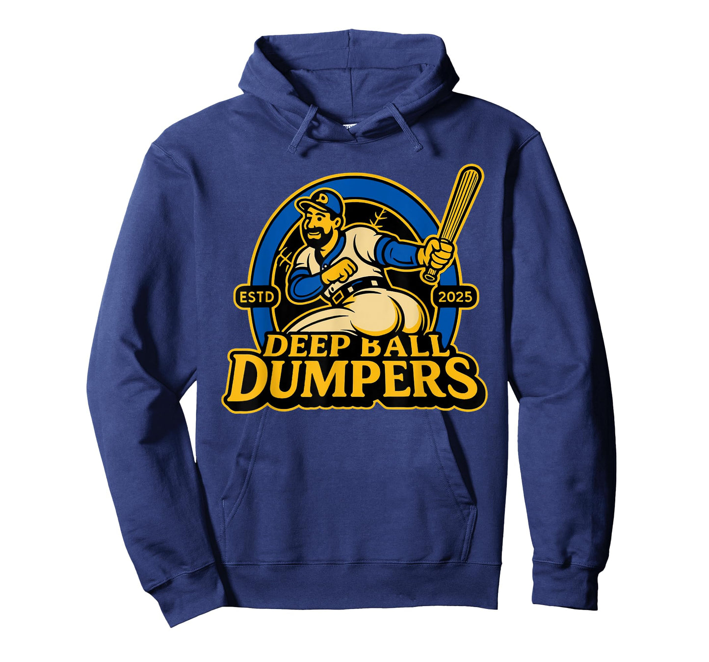 Deep Ball Dumpers Funny Retro Baseball Mascot T-Shirt