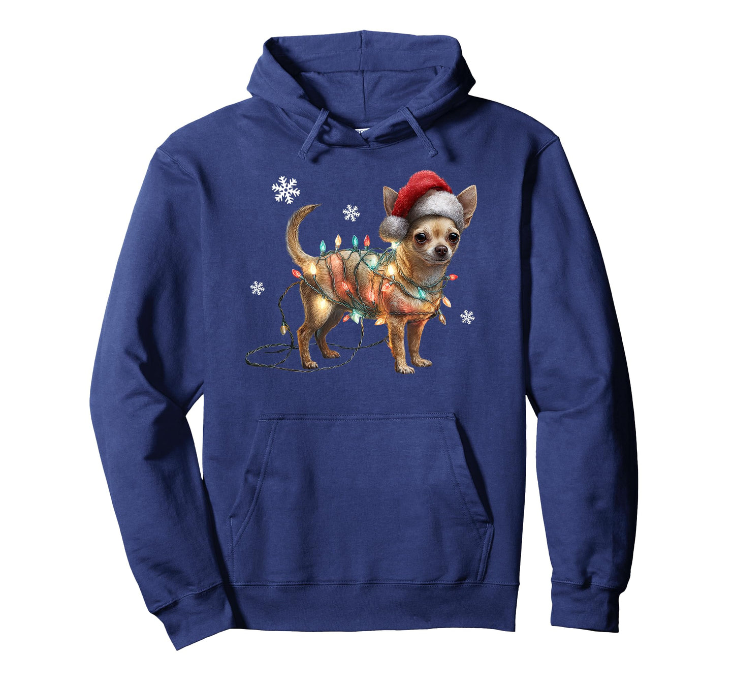 Funny Chihuahua Dog Santa Merry Christmas Lights T-Shirt