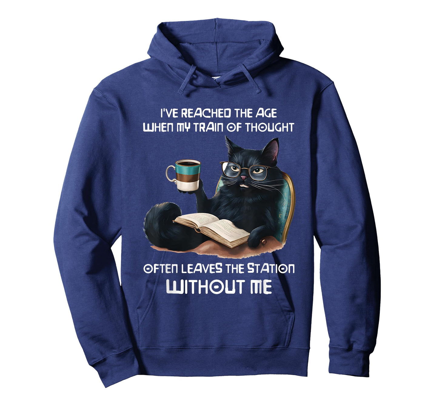 Black Cat I've Reached TheAge When My Train Of Thought Men Women T-Shirt